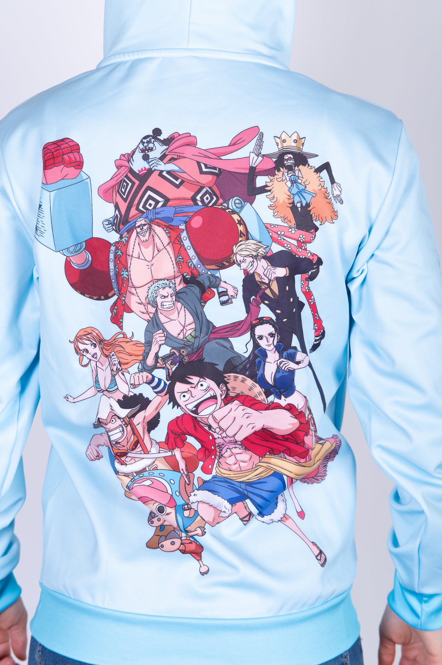 Sudadera - One piece fishman straw hat crew turquoise