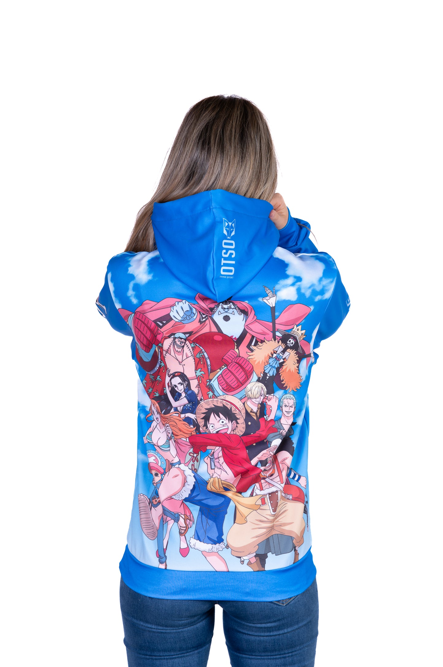 Sudadera - One piece fishman luffy and the crew blue