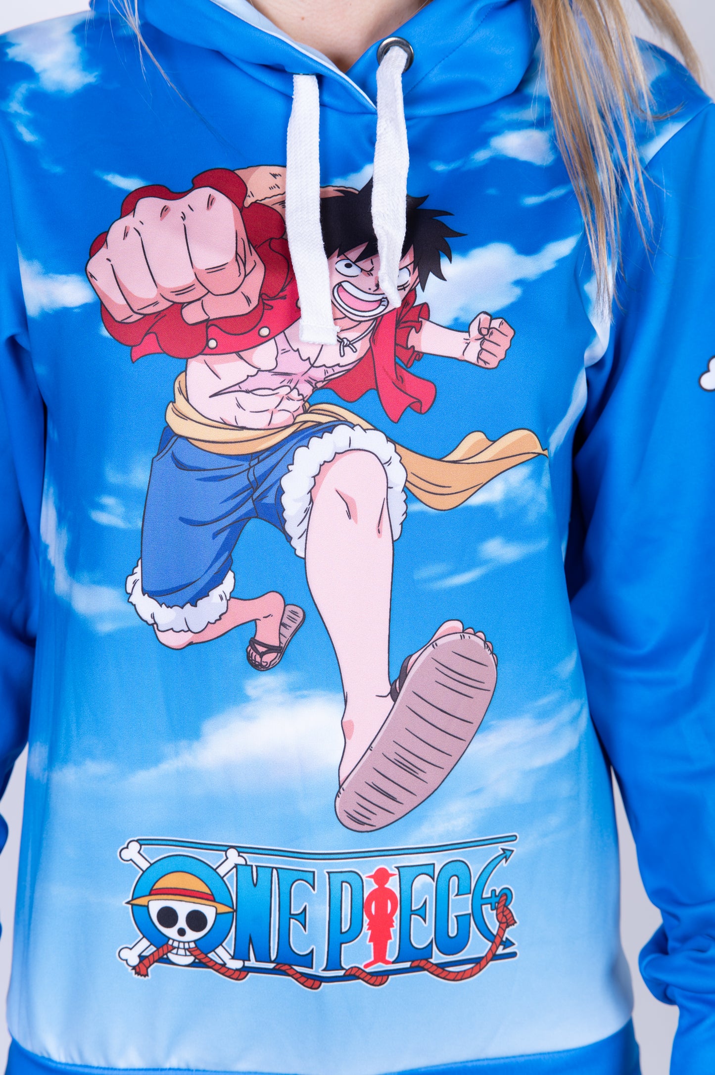 Sudadera - One piece fishman luffy and the crew blue