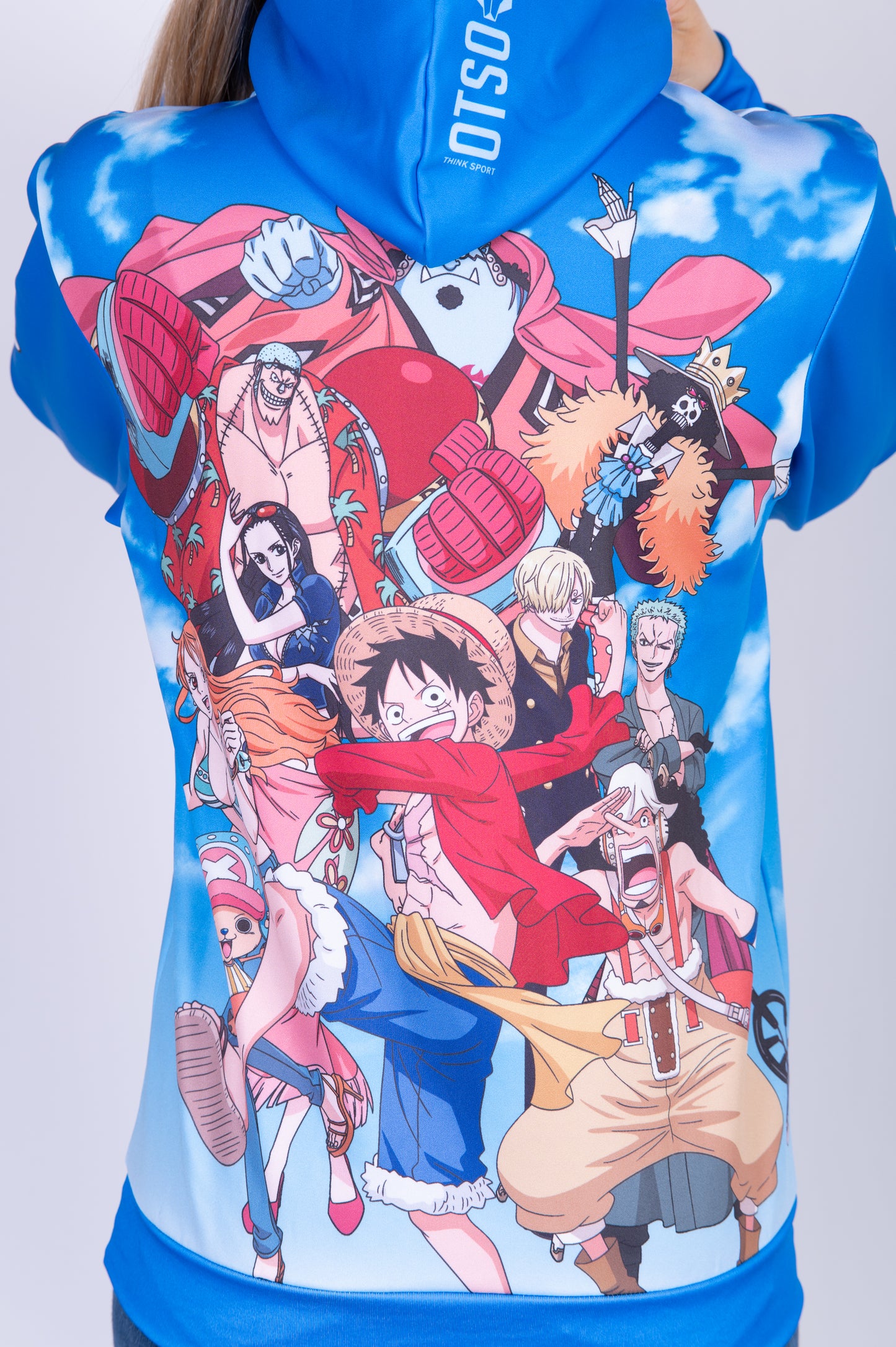Sudadera - One piece fishman luffy and the crew blue