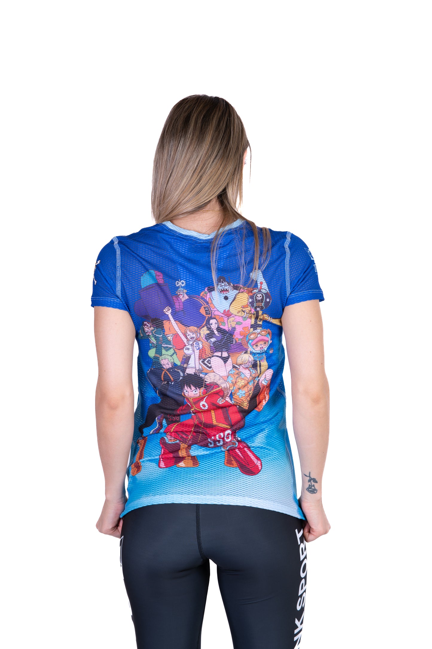 Camiseta manga corta mujer - One piece egghead luffy and the crew blue