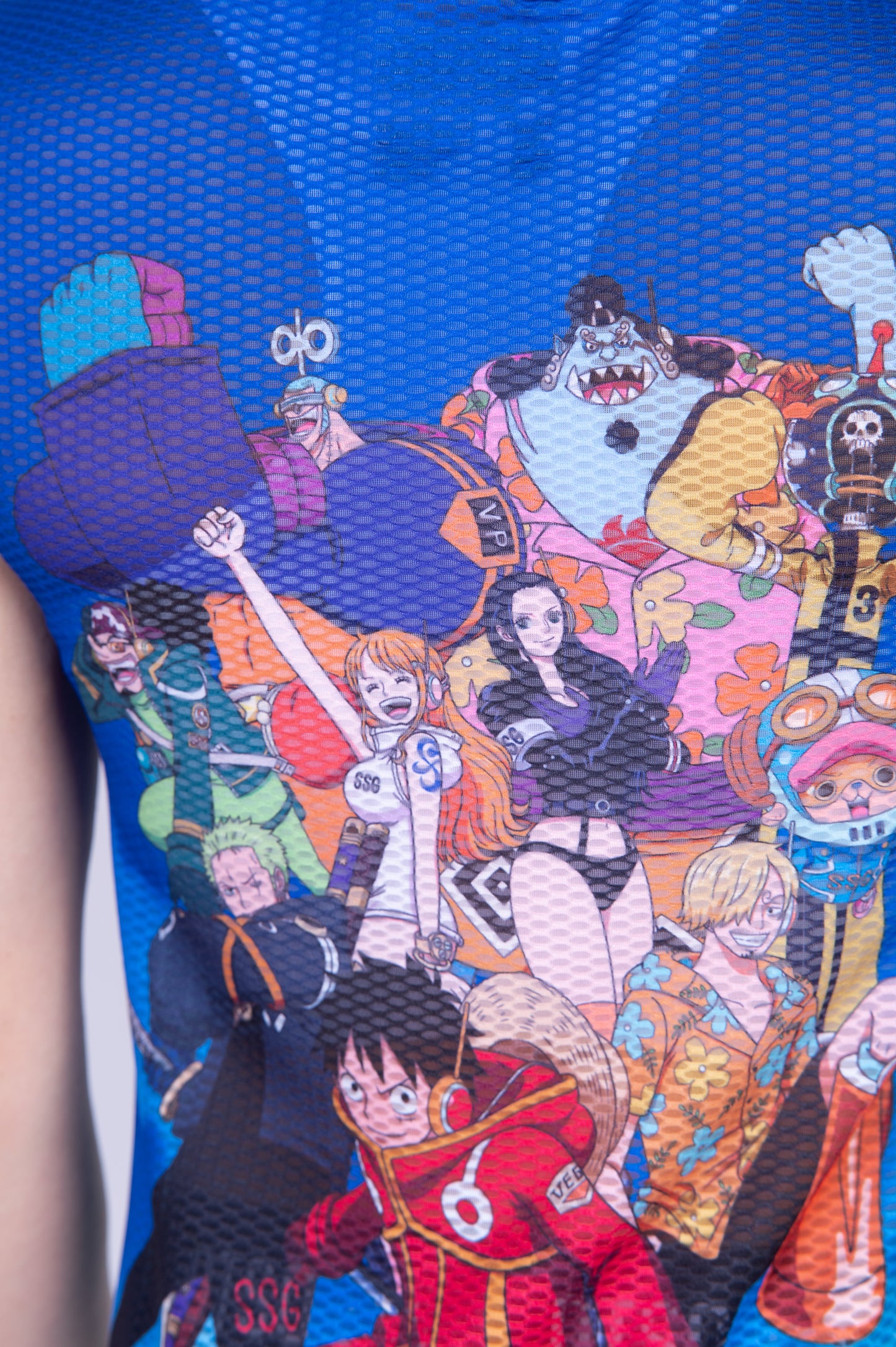 Camiseta manga corta mujer - One piece egghead luffy and the crew blue