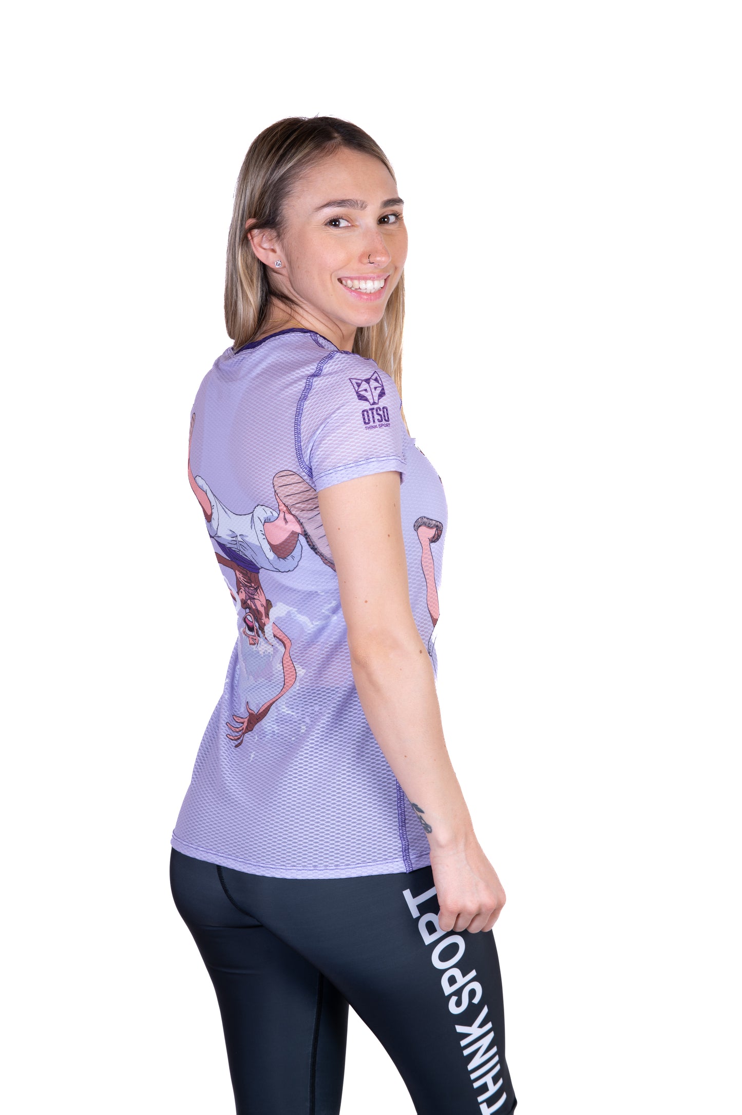 T-shirt manches courtes femme - One piece egghead luffy gear5 purple