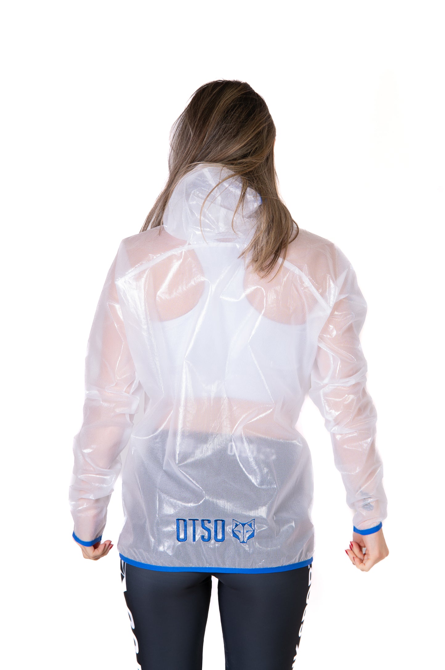 Waterproof Jacket - White & Royal Blue
