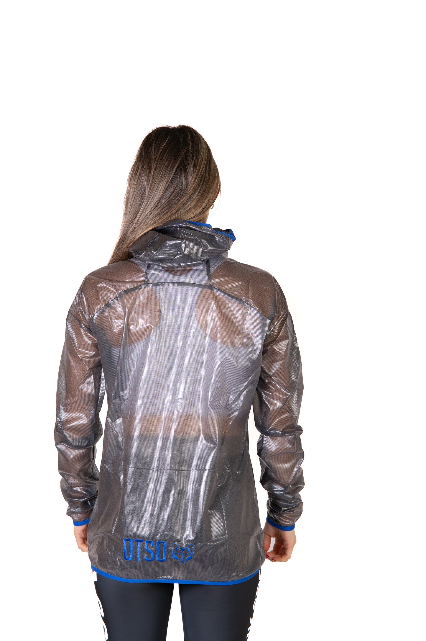 Waterproof Jacket - Black & Royal Blue