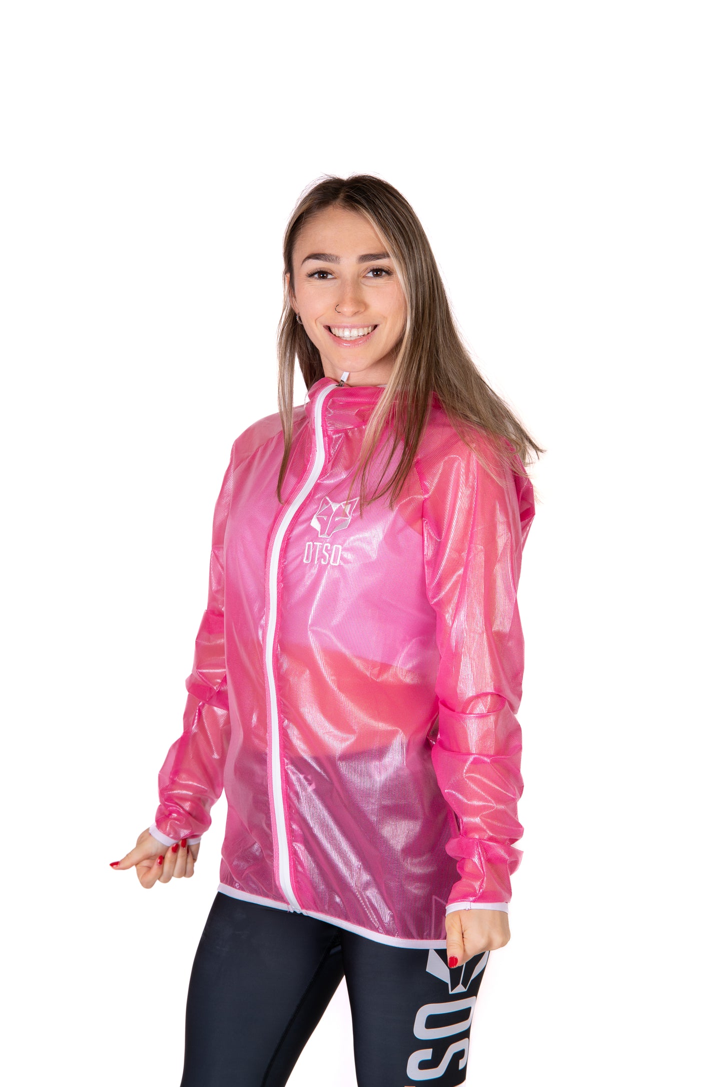 Waterproof Jacket - Fluo Pink & White