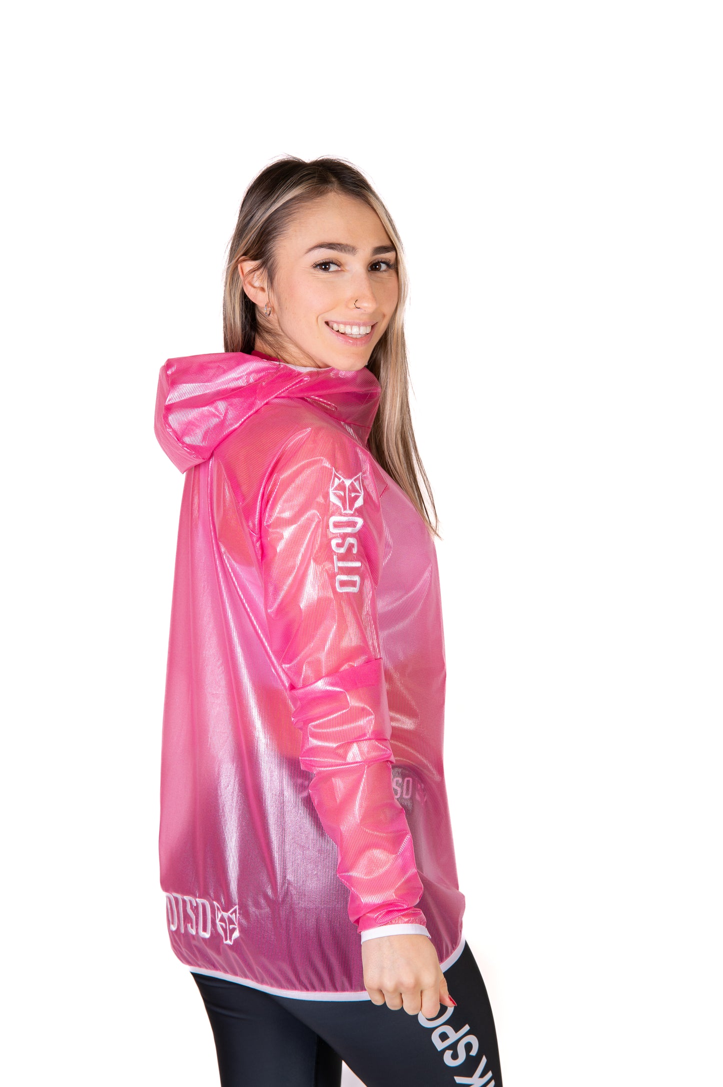 Waterproof Jacket - Fluo Pink & White