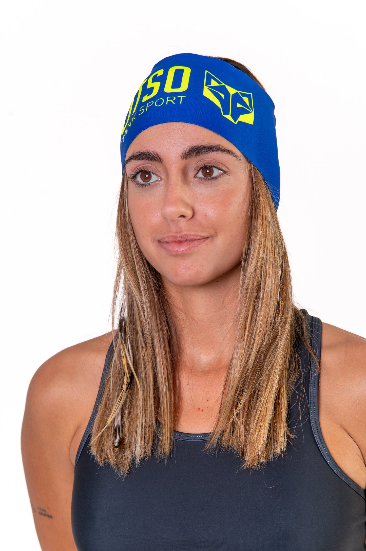 Cinta de cabeza - OTSO Sport Electric Blue / Fluo Yellow