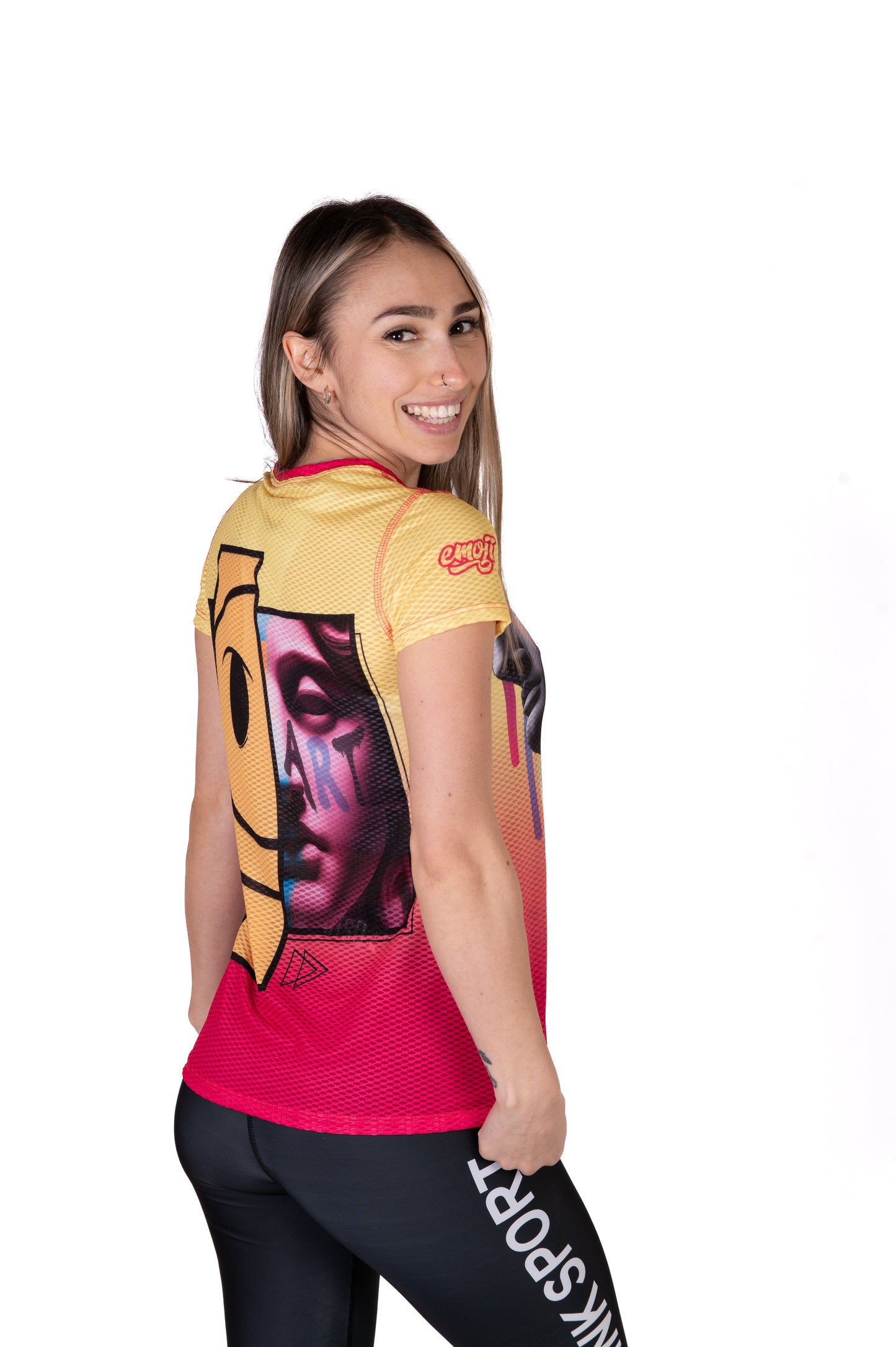 Camiseta manga corta mujer - Emoji Glow-Up (Outlet)
