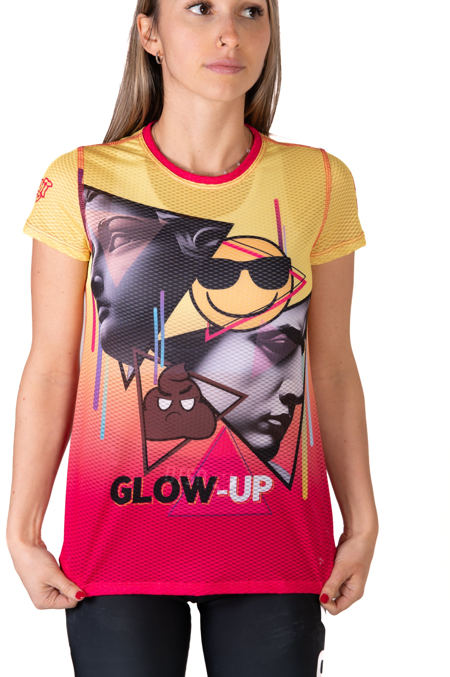 Camiseta manga corta mujer - Emoji Glow-Up (Outlet)