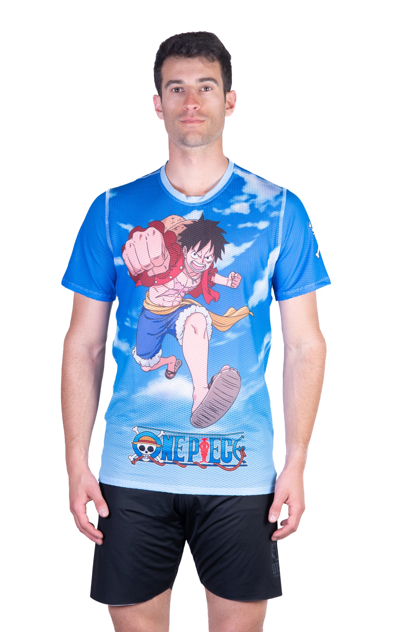 T-shirt manches courtes homme - One piece fishman luffy and the crew blue