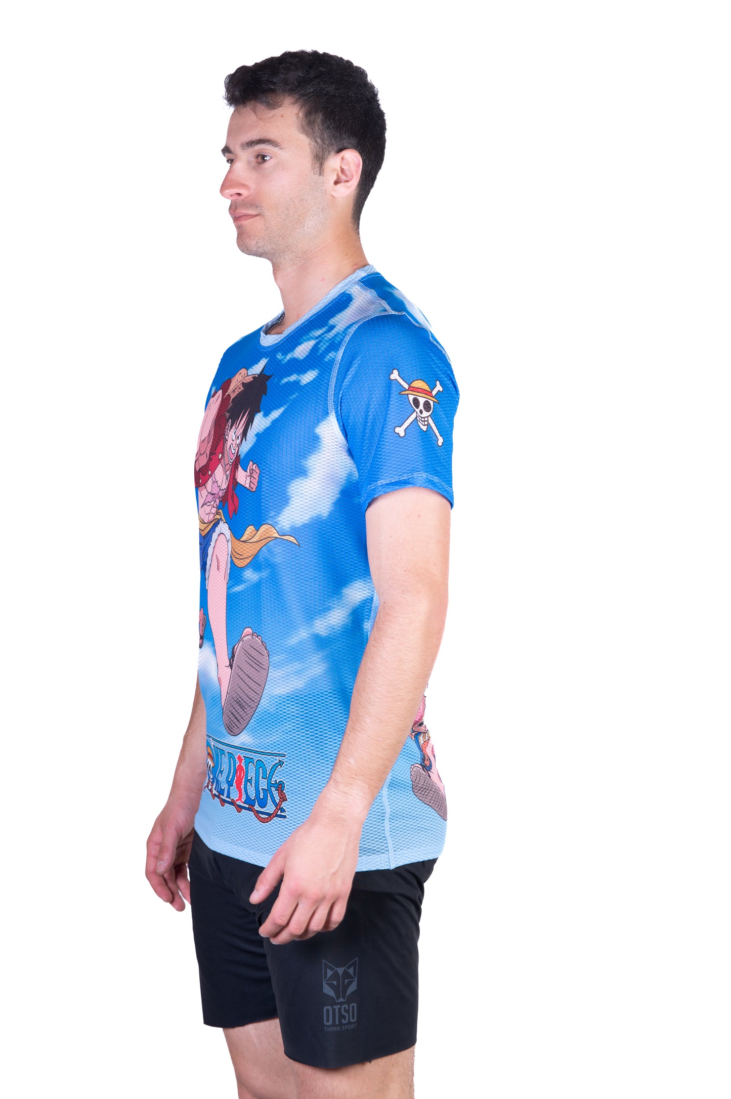 T-shirt manches courtes homme - One piece fishman luffy and the crew blue