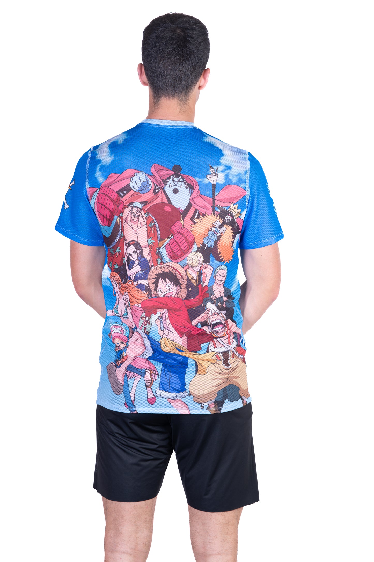T-shirt manches courtes homme - One piece fishman luffy and the crew blue