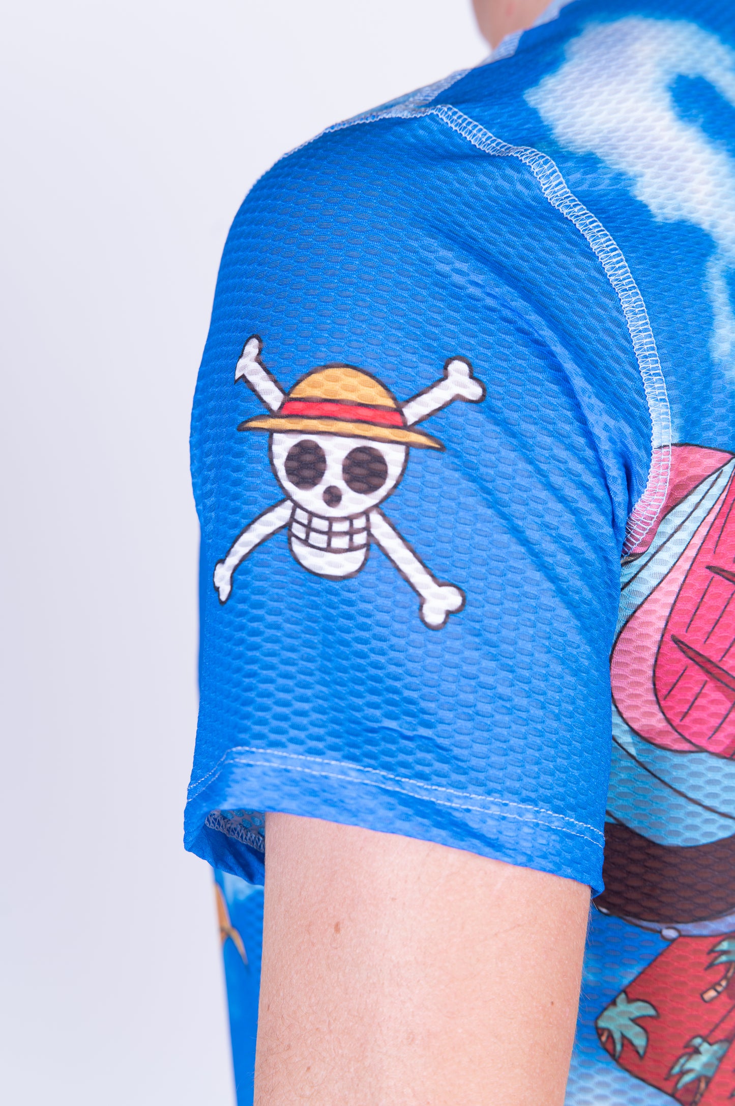 T-shirt manches courtes homme - One piece fishman luffy and the crew blue