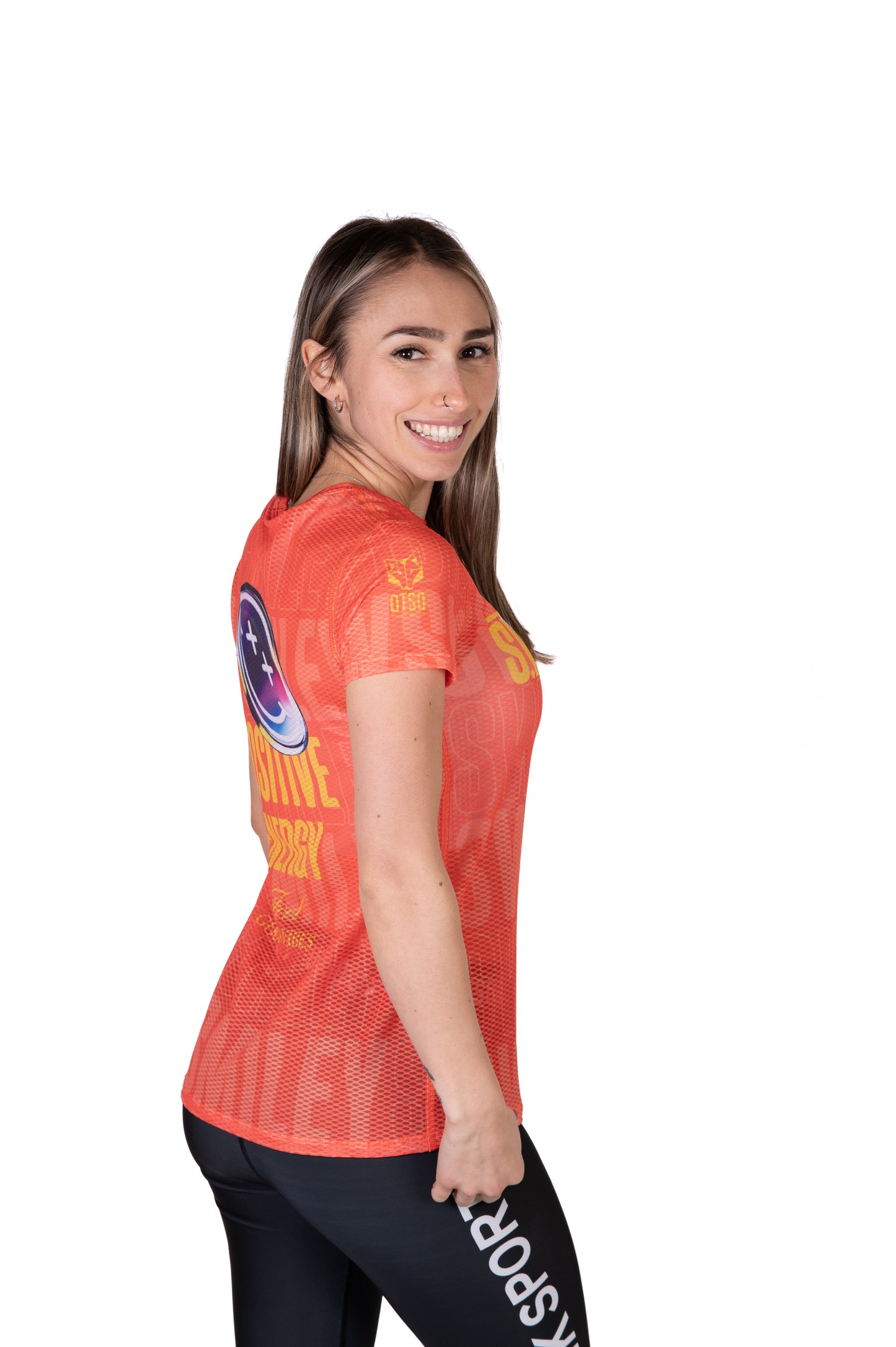 Camiseta de manga curta para mulher - S.W.Smiley Sensoral Shimmer