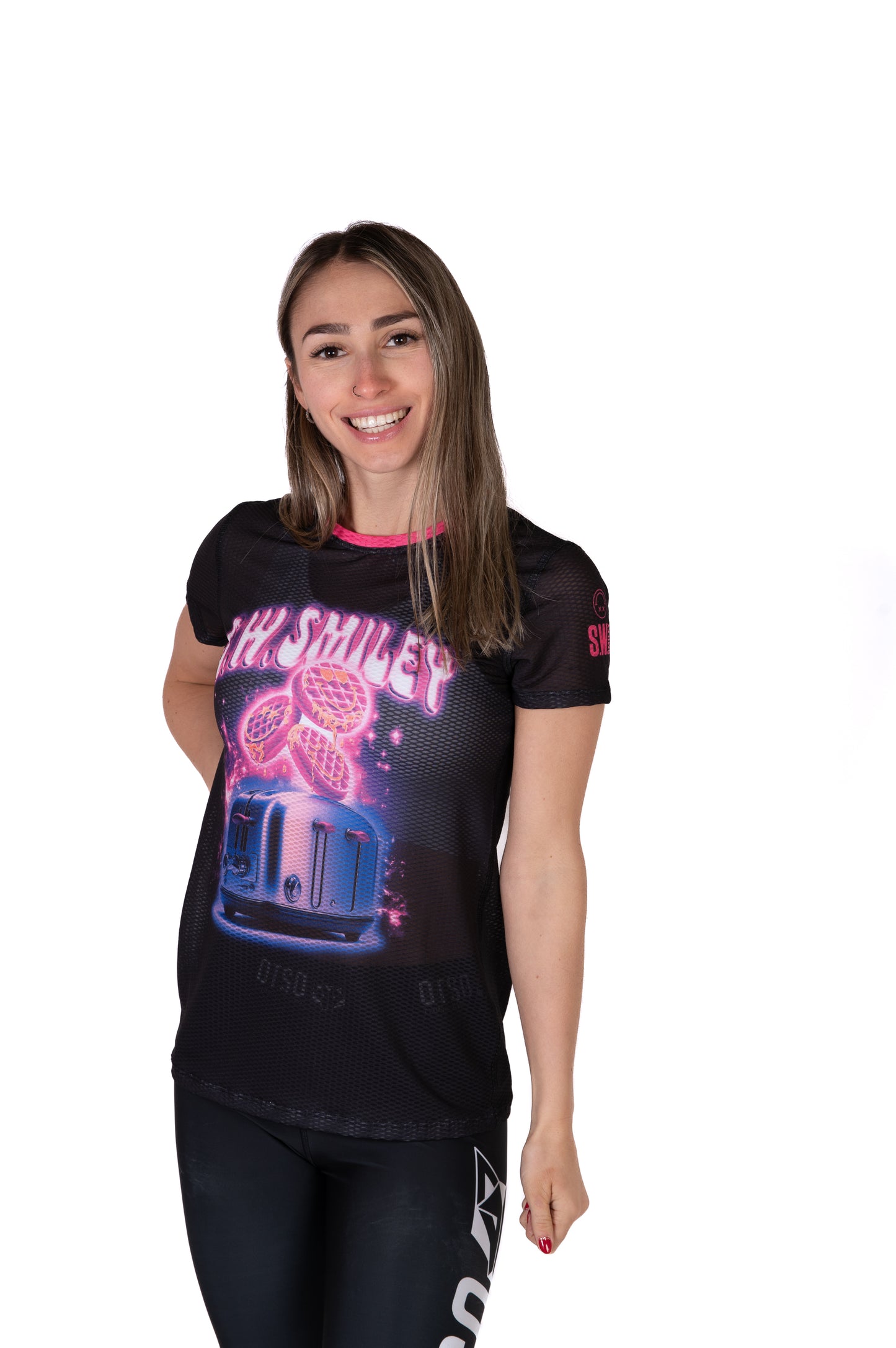 Camiseta de manga curta para mulher - S.W.Smiley Concrete Canvas Toaster