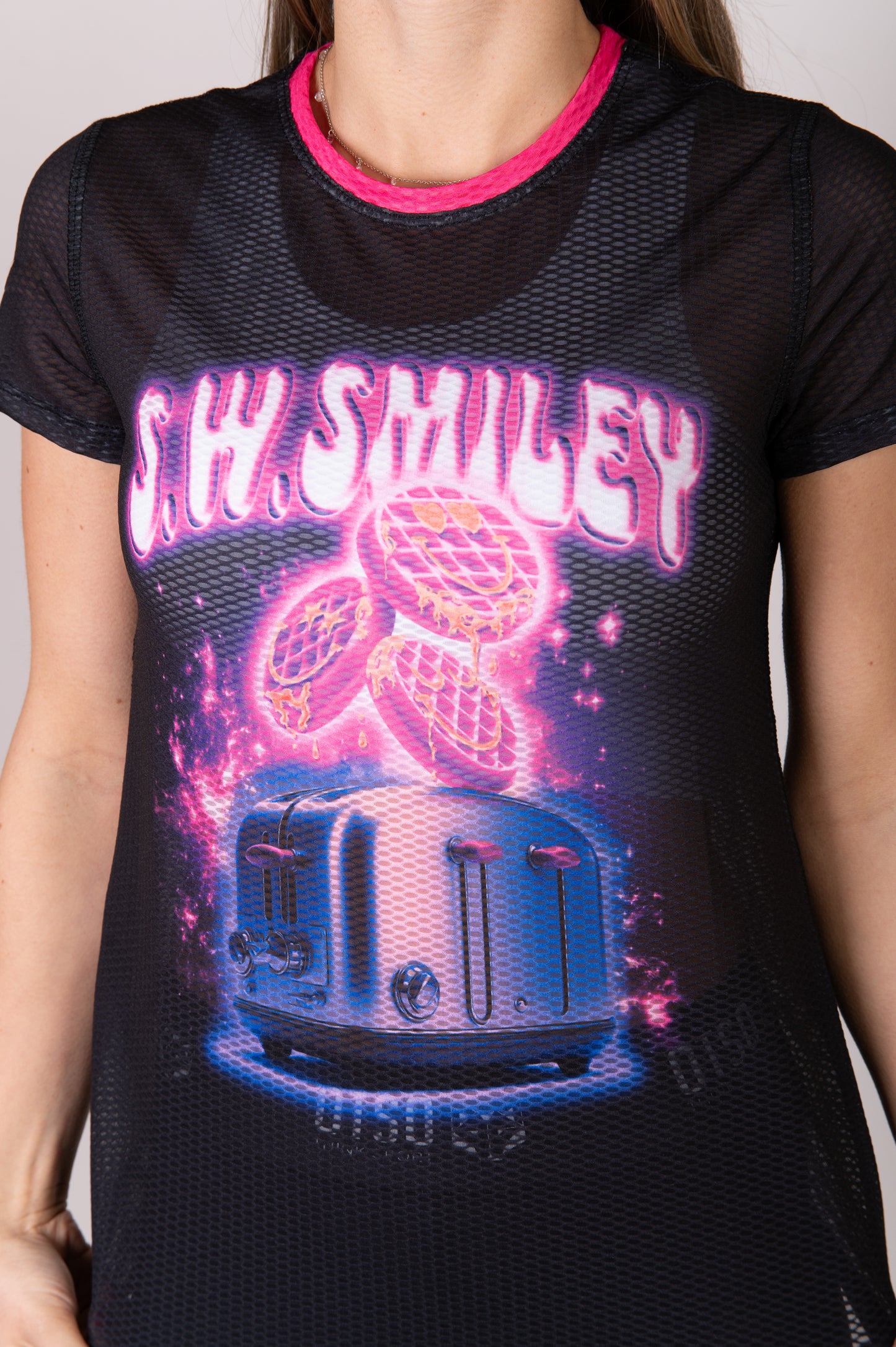 Camiseta de manga curta para mulher - S.W.Smiley Concrete Canvas Toaster