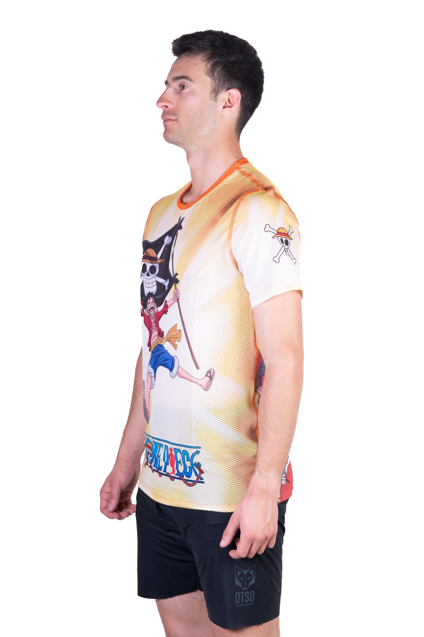 T-shirt manches courtes homme - One piece fishman straw hat crew yellow