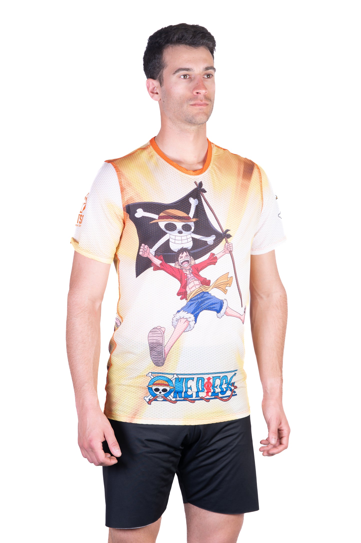 T-shirt manches courtes homme - One piece fishman straw hat crew yellow