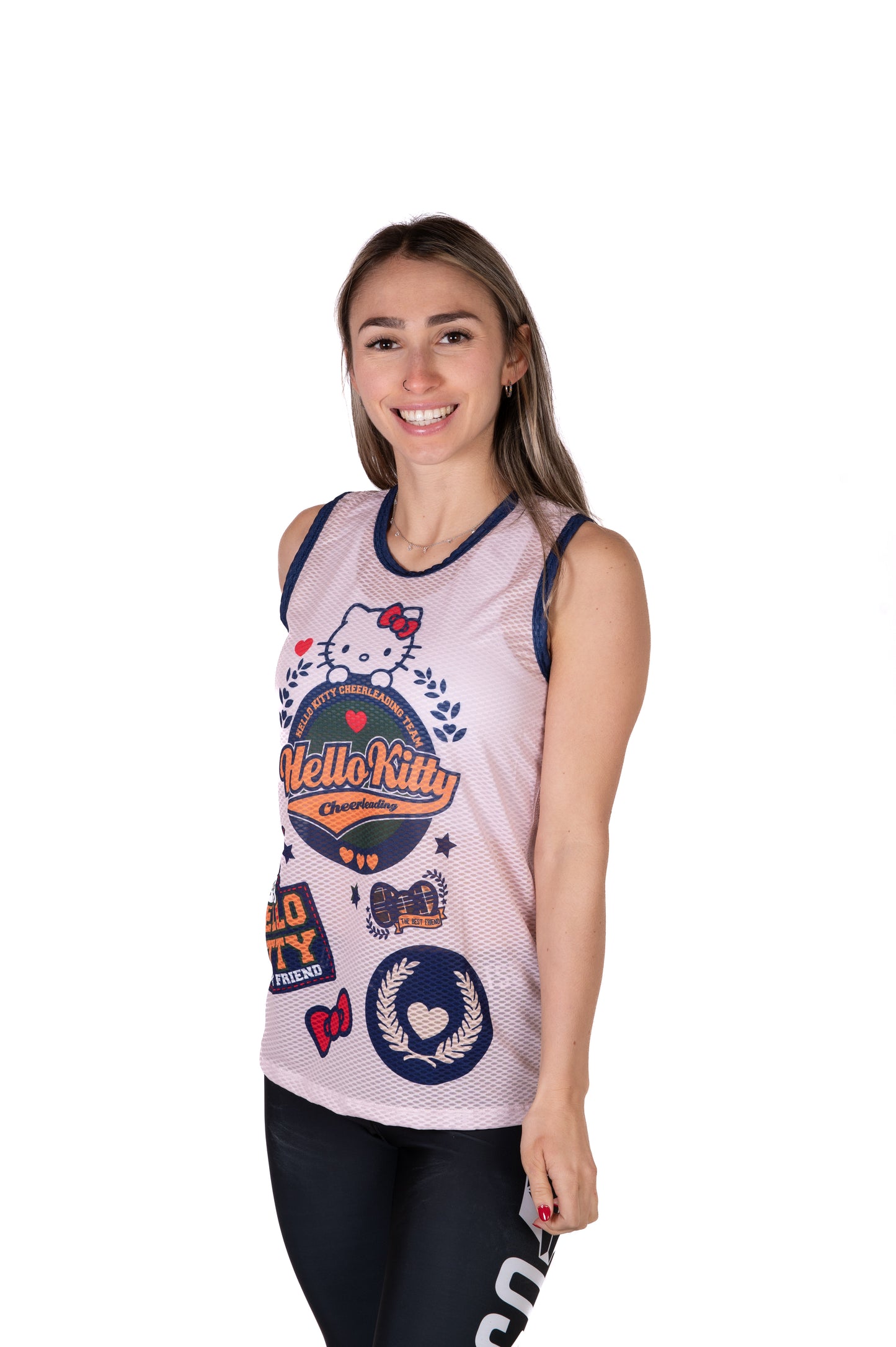 Sleeveless T-shirt for girls and women - Hello Kitty Cheerleading