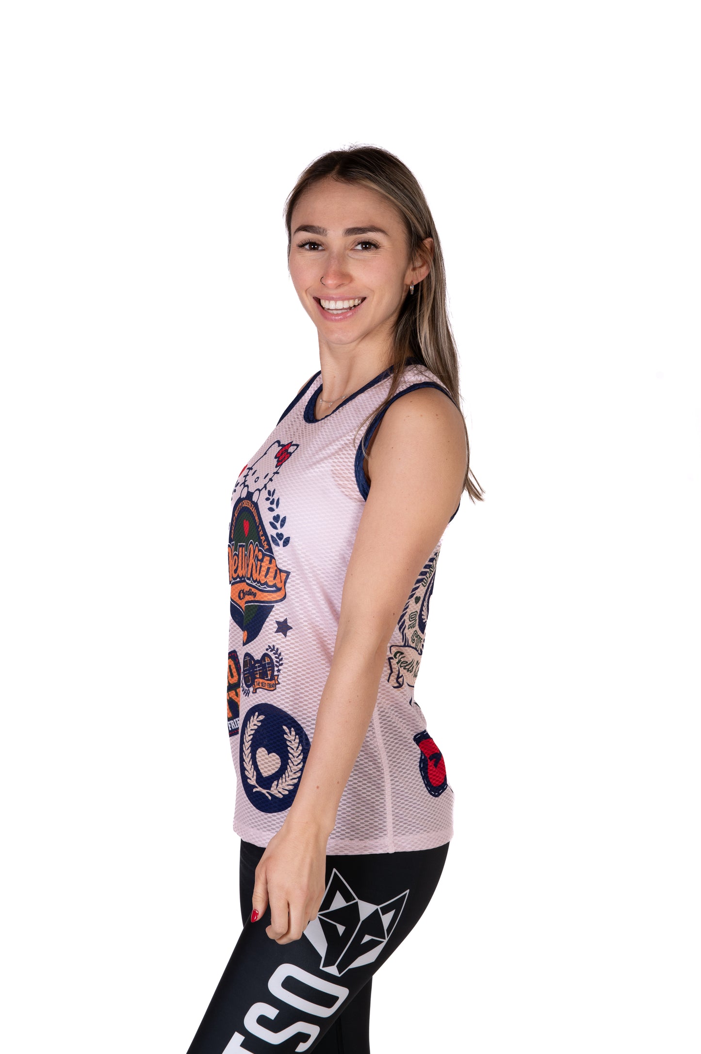 Sleeveless T-shirt for girls and women - Hello Kitty Cheerleading