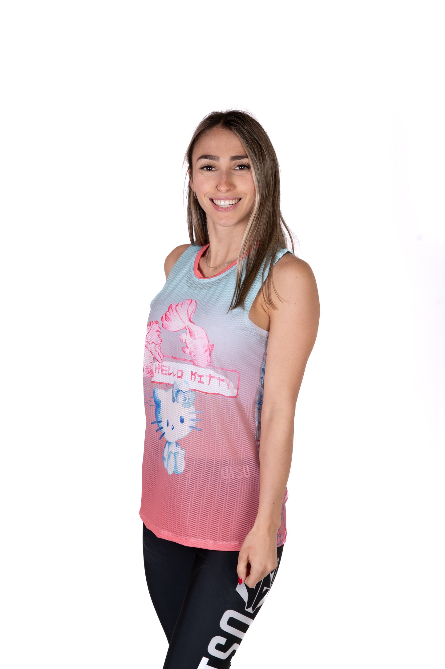 T-shirt senza maniche per bambina e donna - Hello Kitty Wave