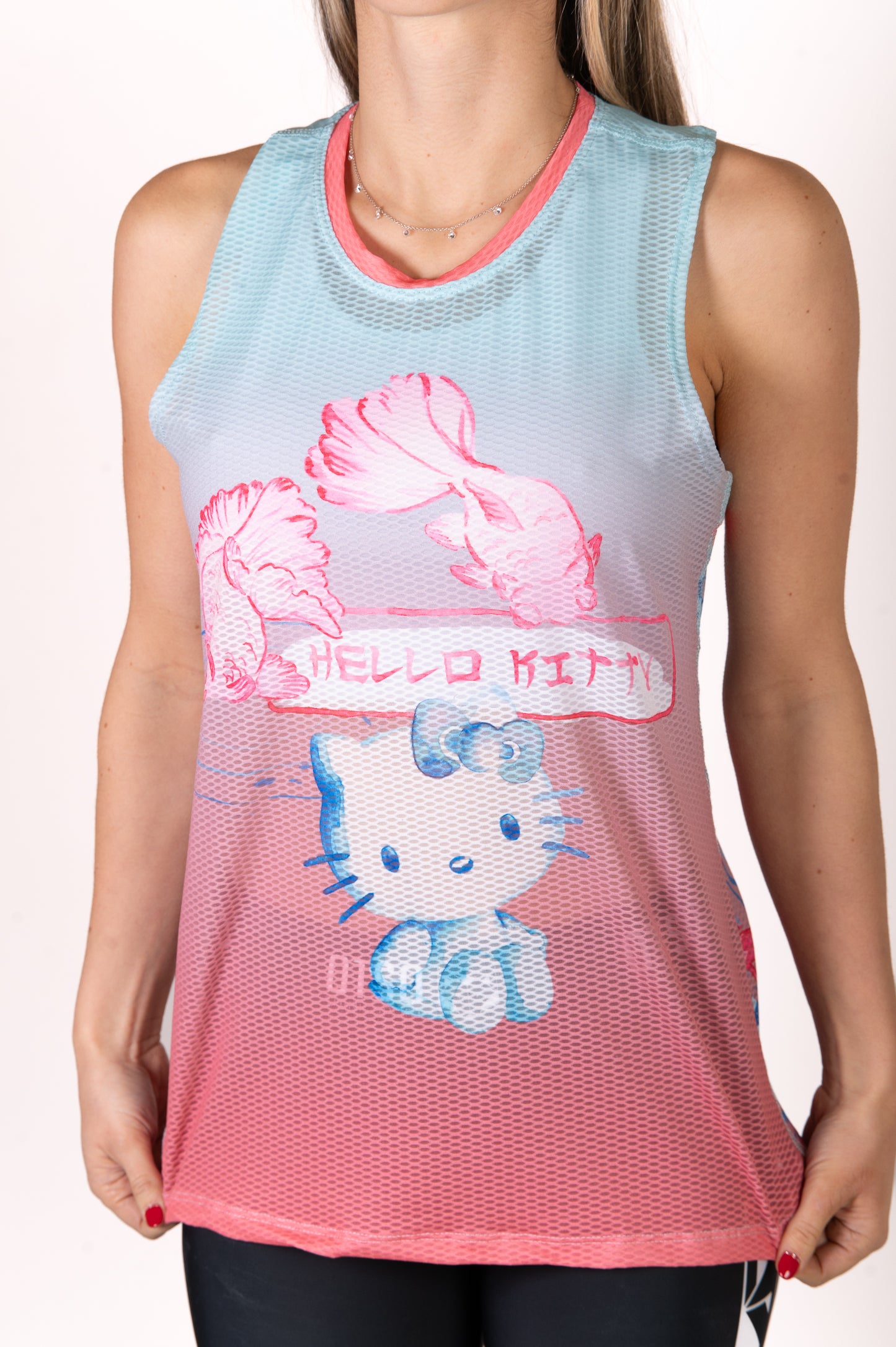 T-shirt senza maniche per bambina e donna - Hello Kitty Wave