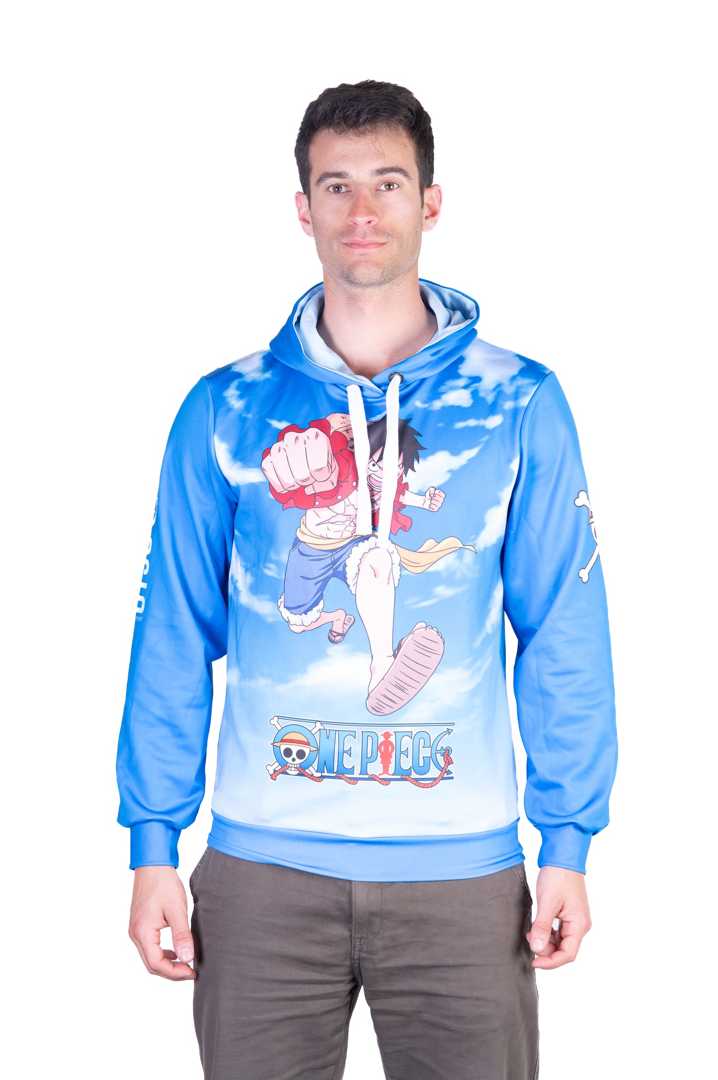 Sudadera - One piece fishman luffy and the crew blue