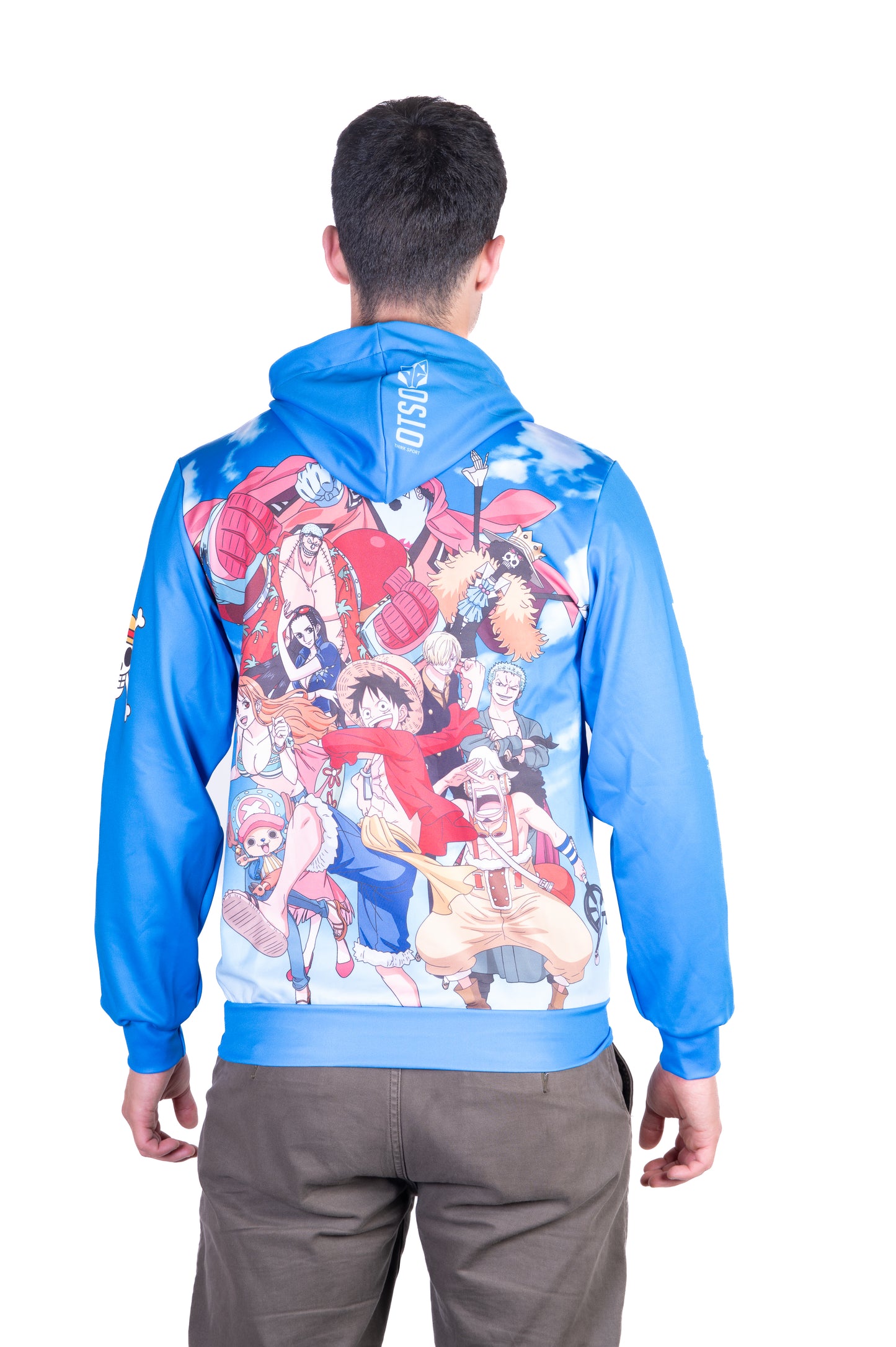 Sudadera - One piece fishman luffy and the crew blue