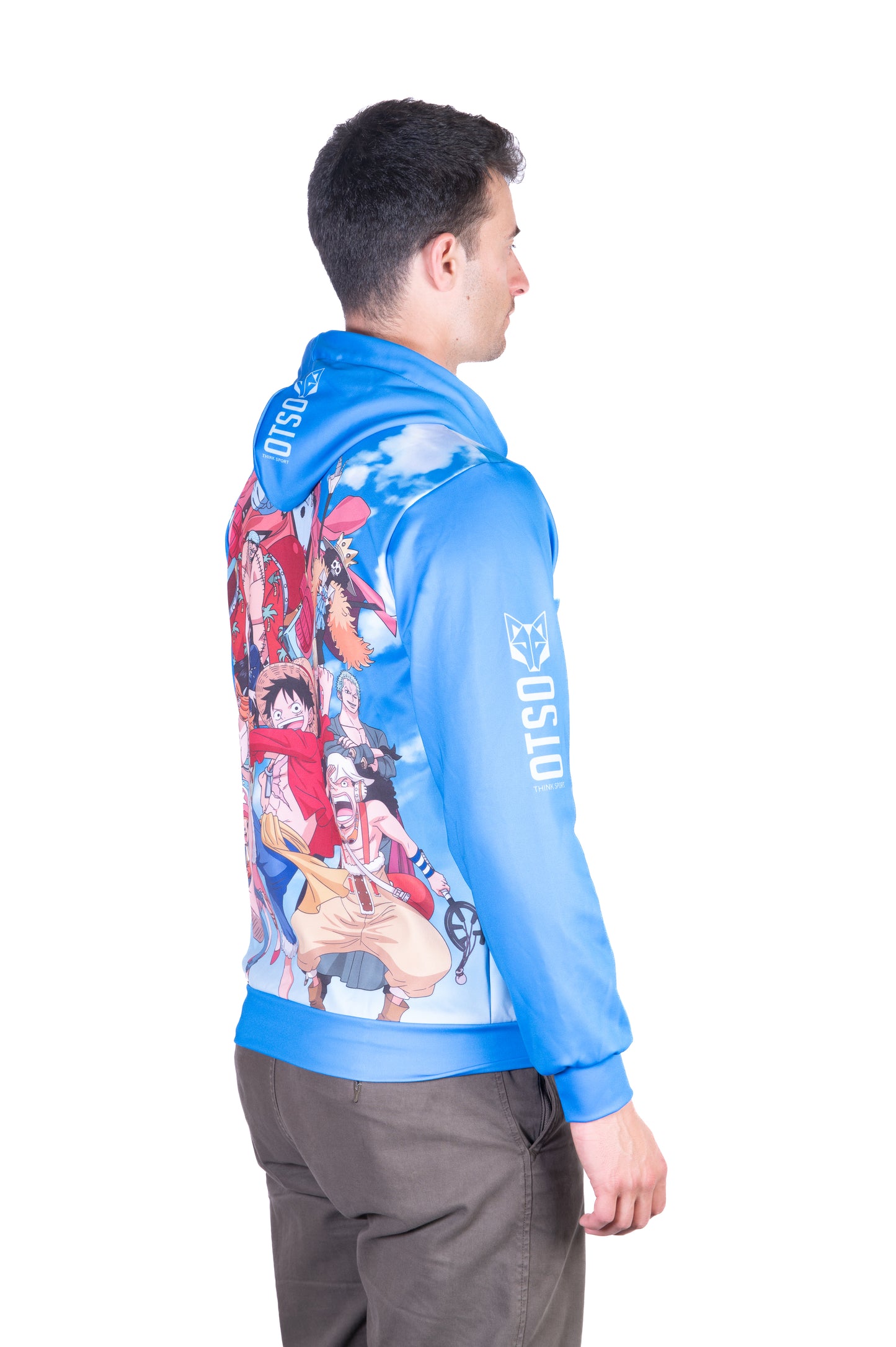 Sudadera - One piece fishman luffy and the crew blue