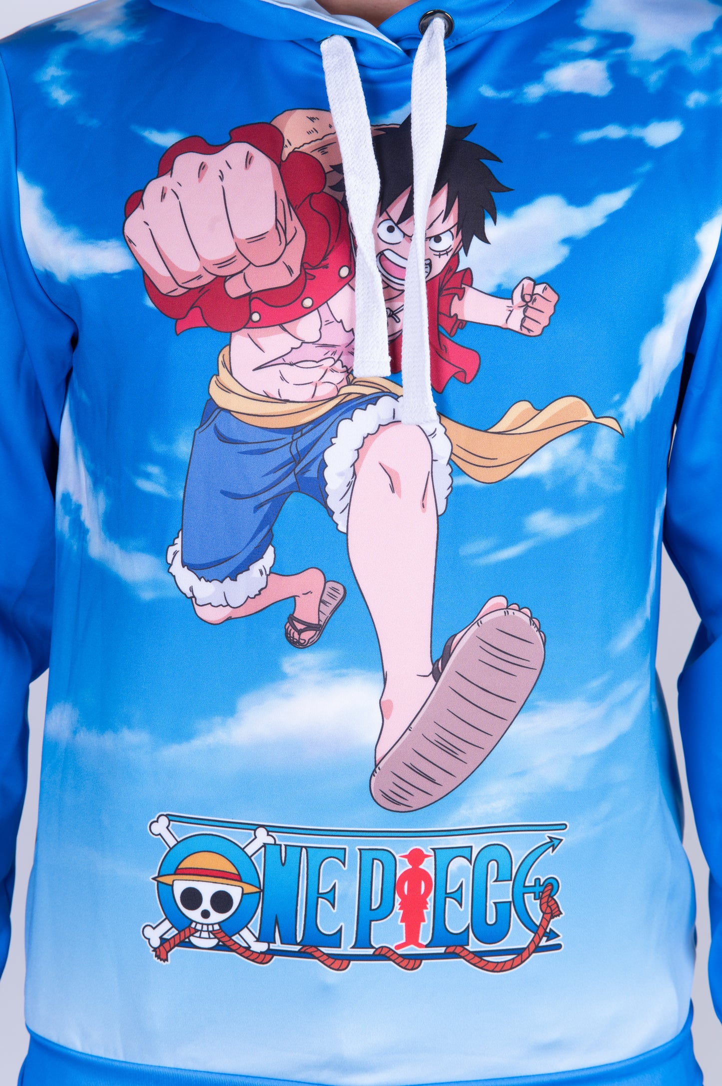 Sudadera - One piece fishman luffy and the crew blue