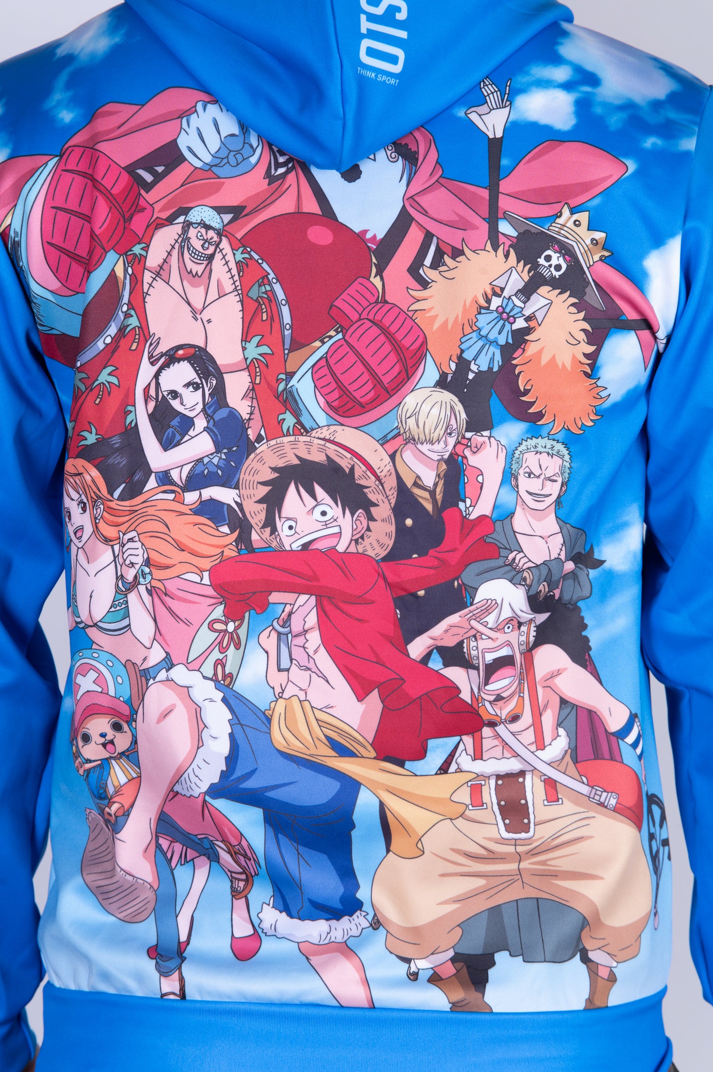 Sudadera - One piece fishman luffy and the crew blue
