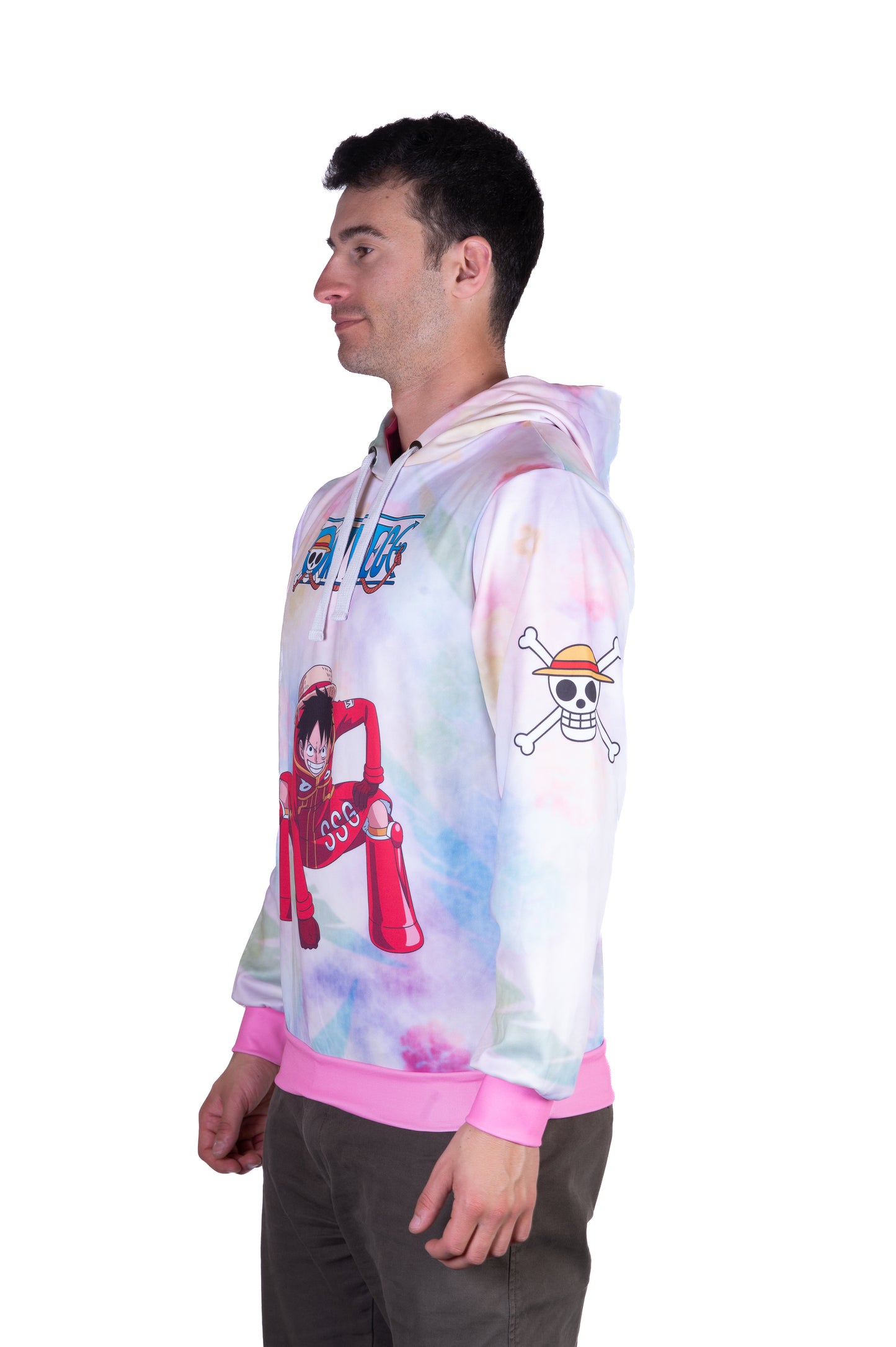 Sudadera - One piece egghead luffy and the crew pink