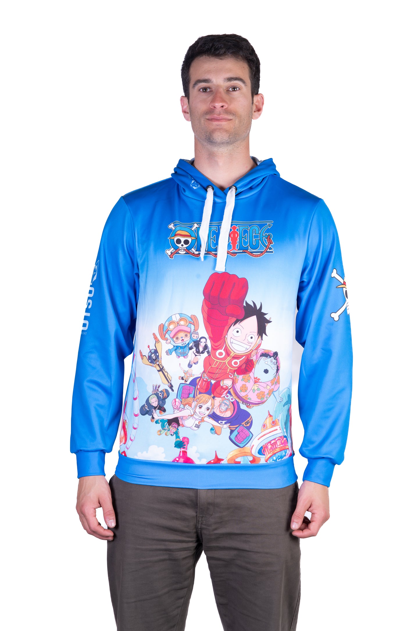 Sudadera - One piece egghead luffy straw hat crew blue