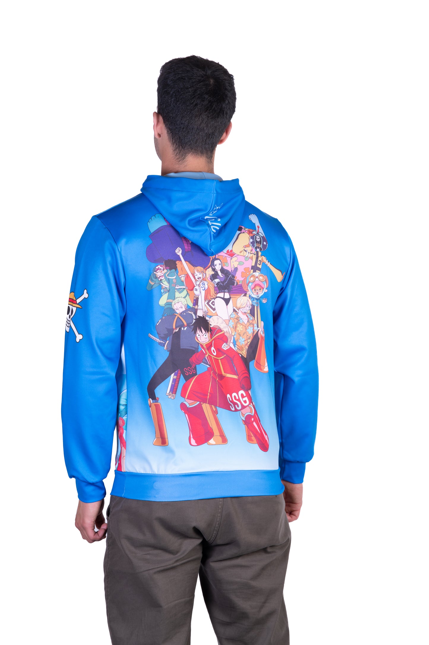 Sudadera - One piece egghead luffy straw hat crew blue