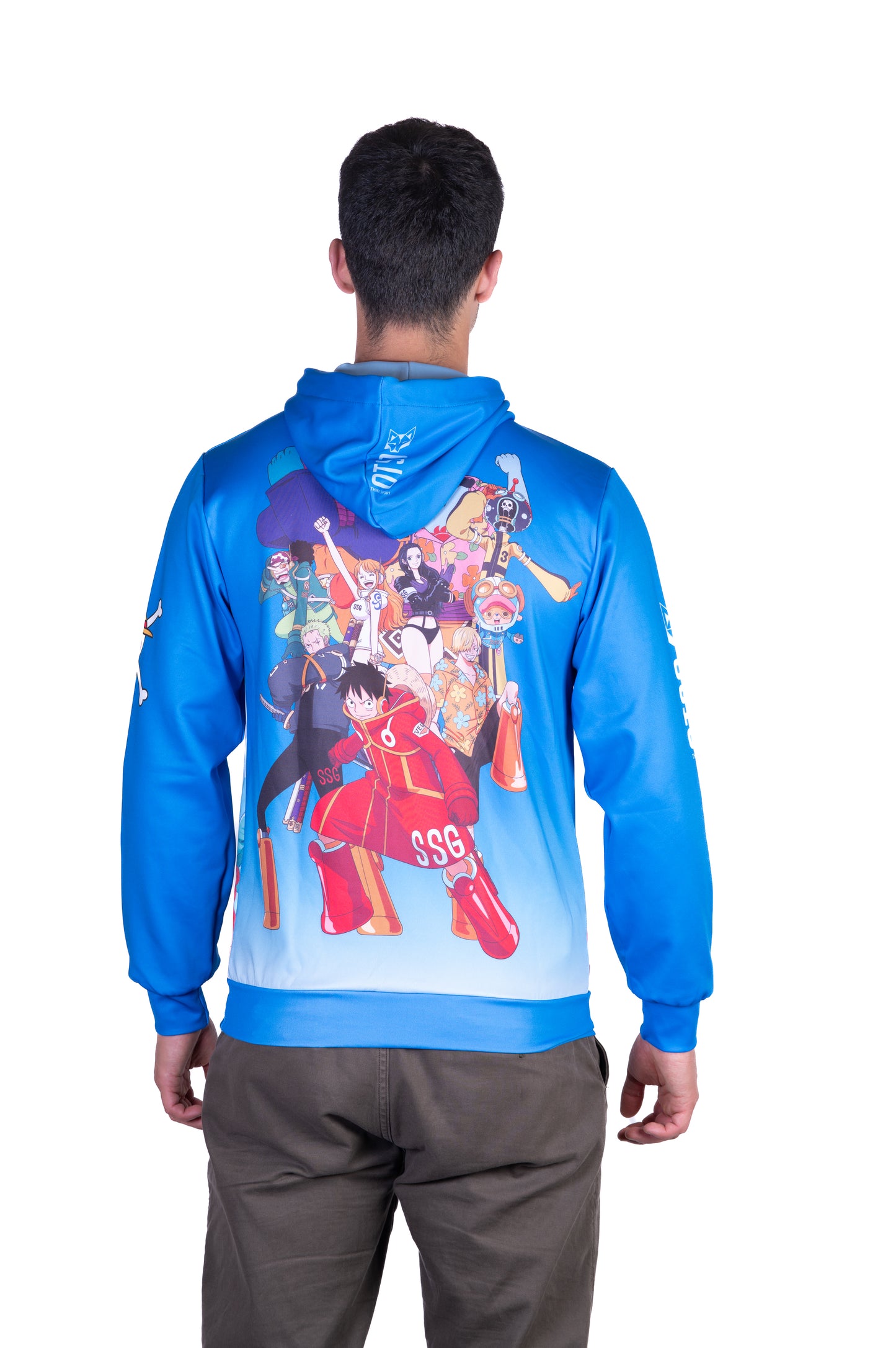 Sudadera - One piece egghead luffy straw hat crew blue