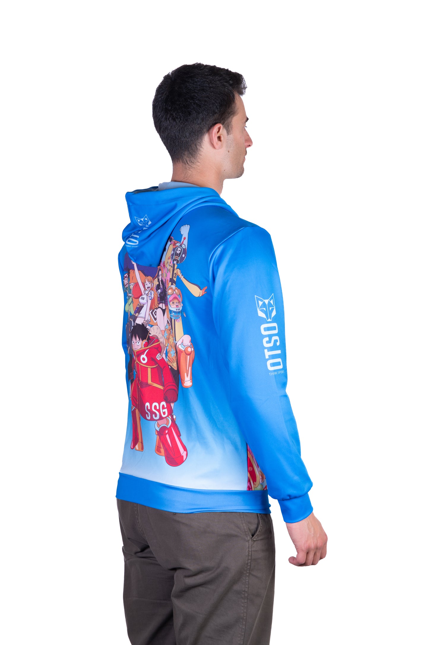 Sudadera - One piece egghead luffy straw hat crew blue