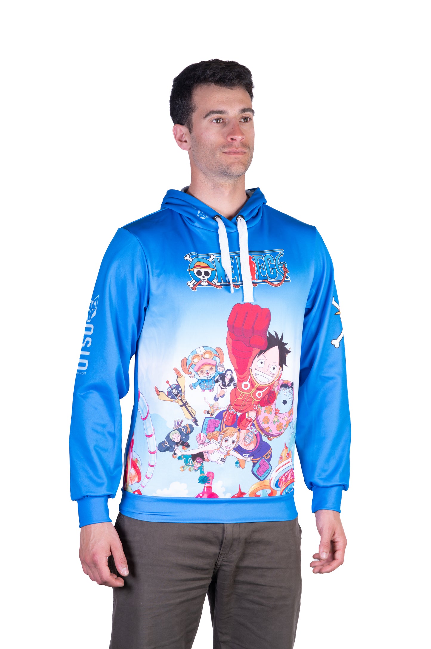 Sudadera - One piece egghead luffy straw hat crew blue