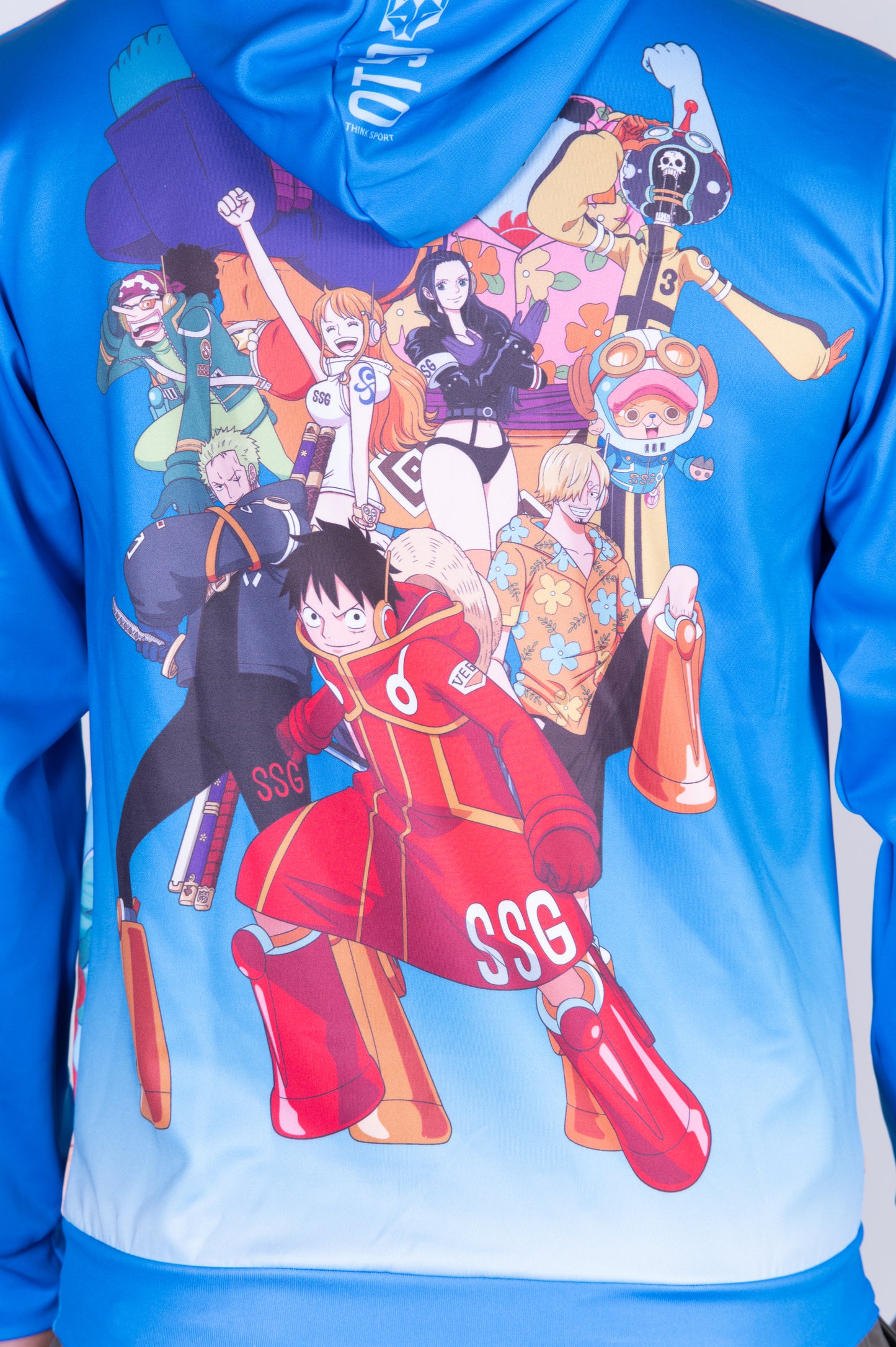 Sudadera - One piece egghead luffy straw hat crew blue