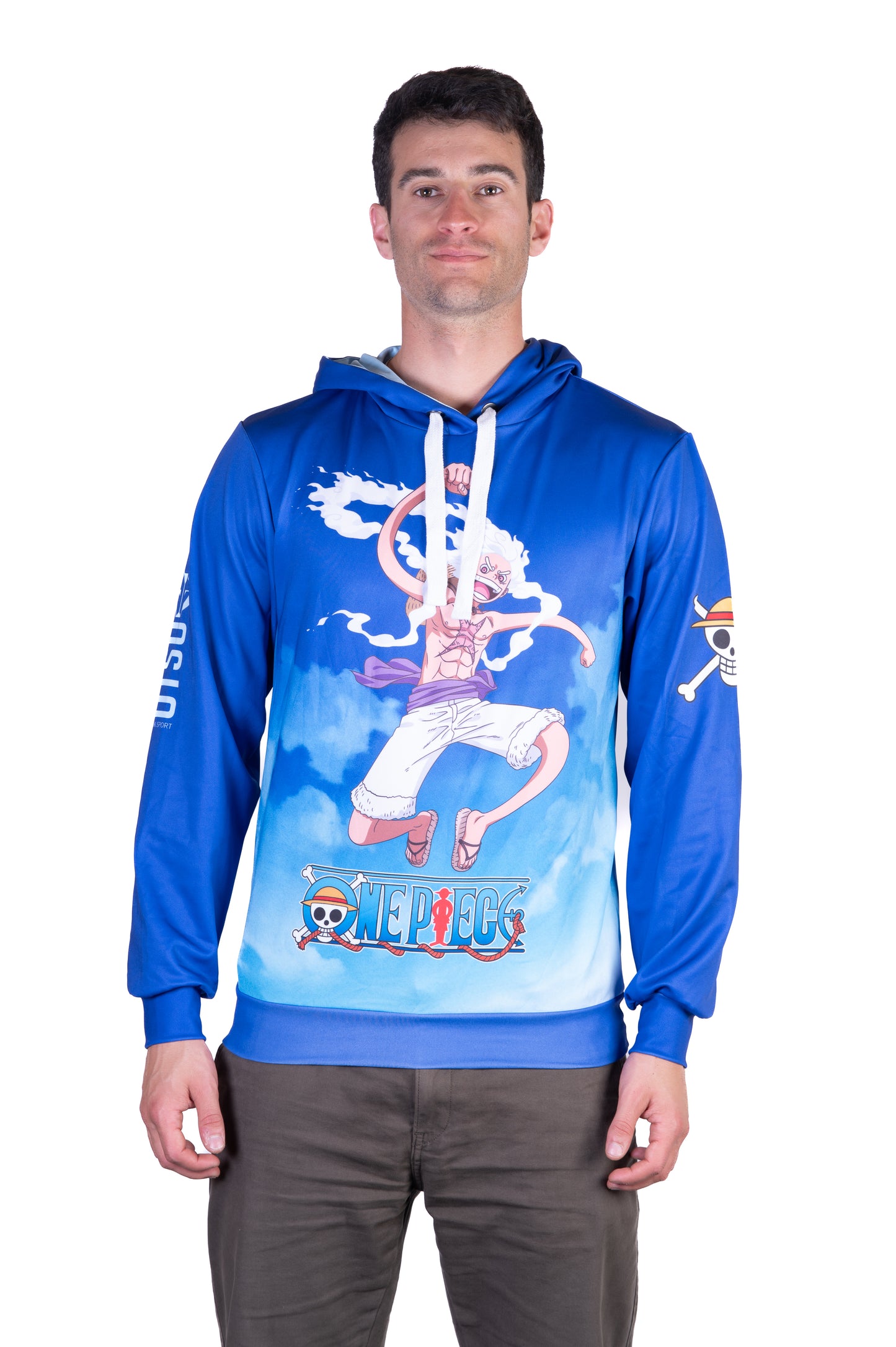 Sudadera - One piece egghead luffy and the crew blue
