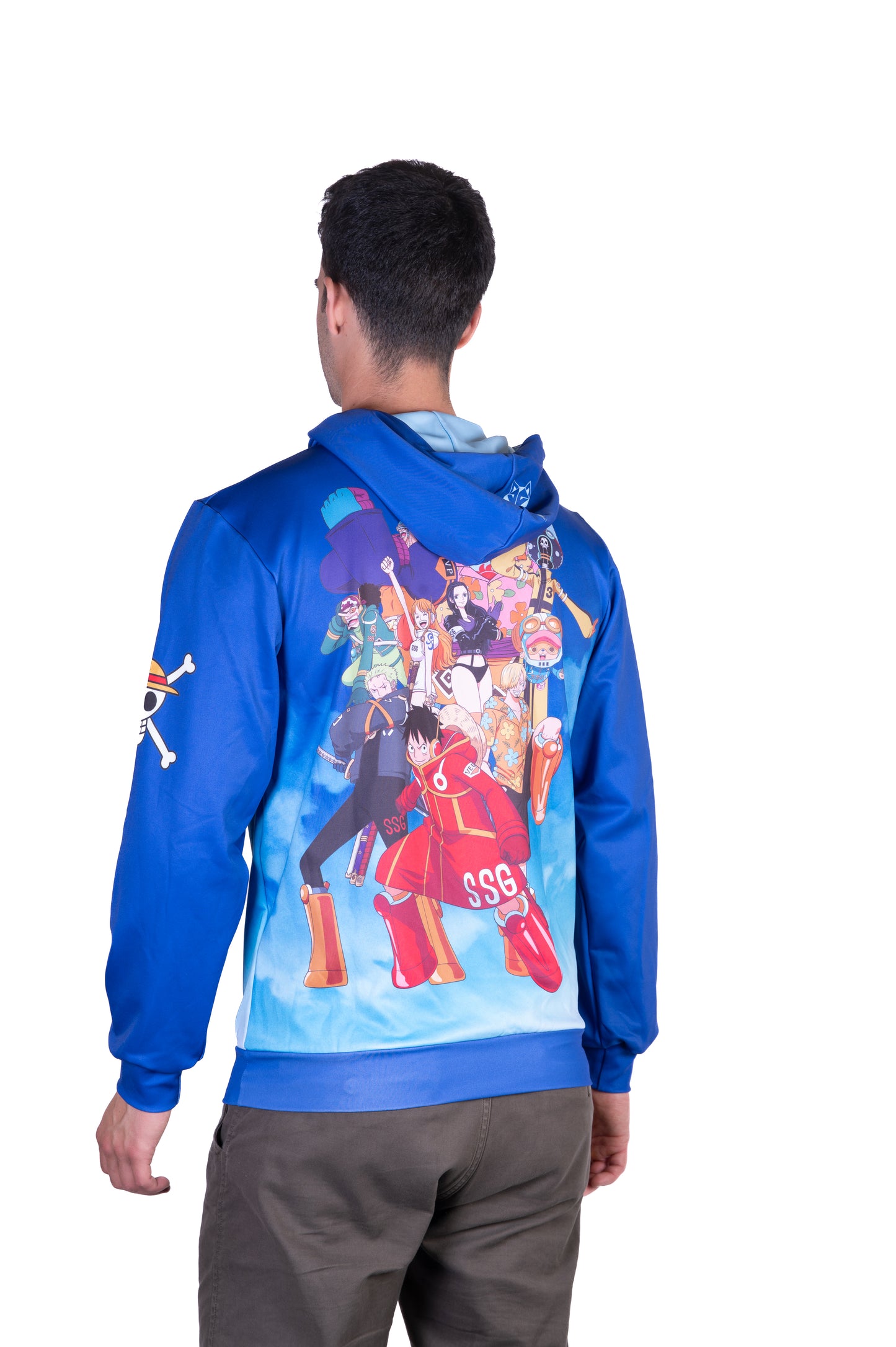 Sudadera - One piece egghead luffy and the crew blue