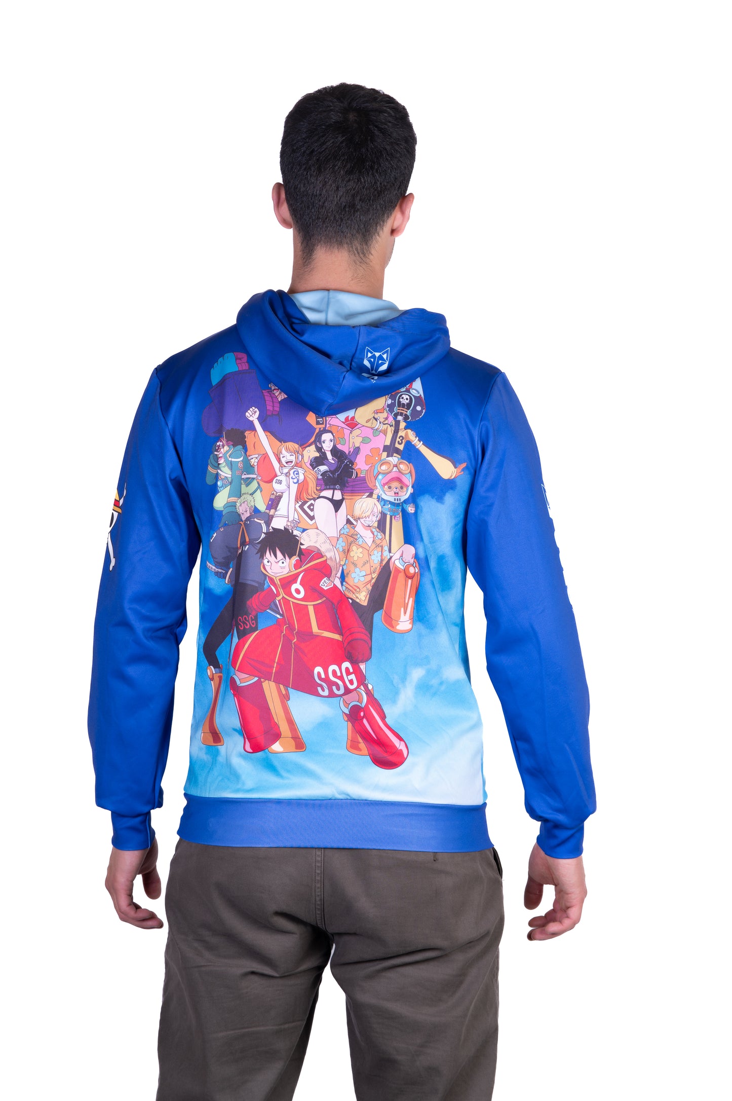 Sudadera - One piece egghead luffy and the crew blue