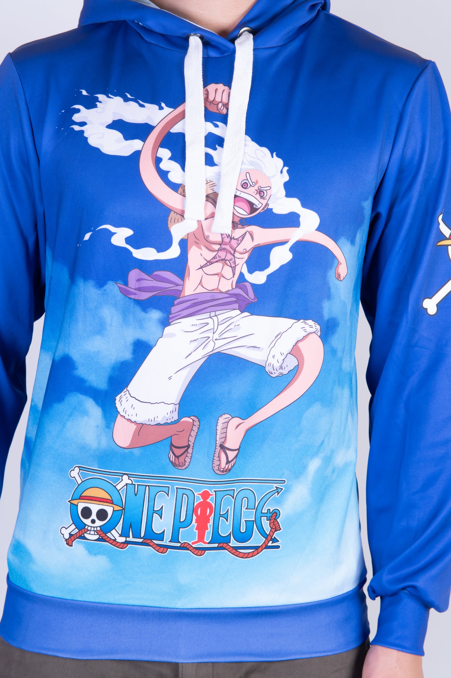 Sudadera - One piece egghead luffy and the crew blue