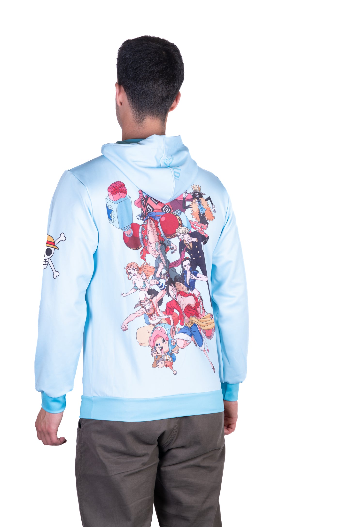 Sudadera - One piece fishman straw hat crew turquoise