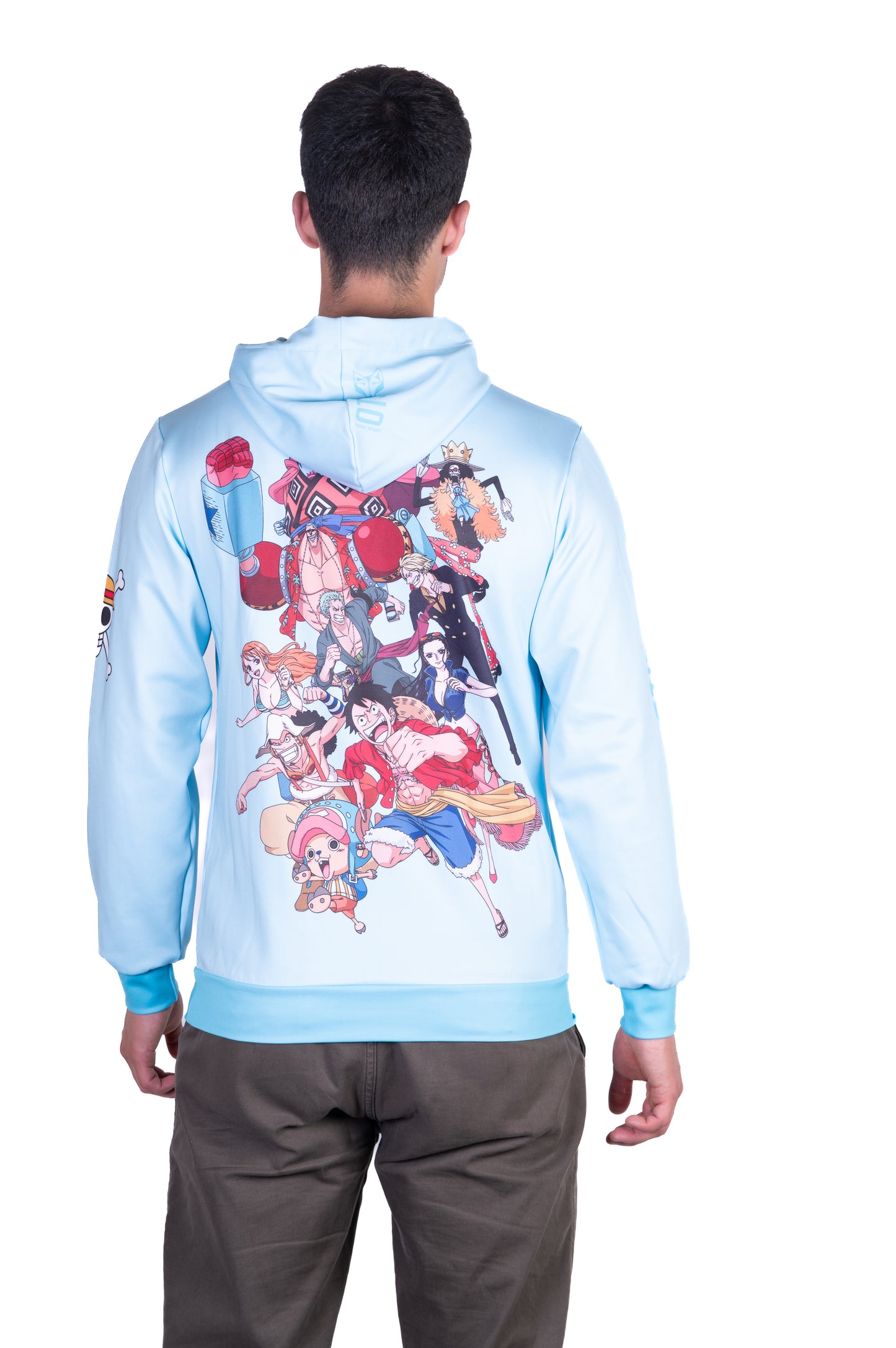 Sudadera - One piece fishman straw hat crew turquoise