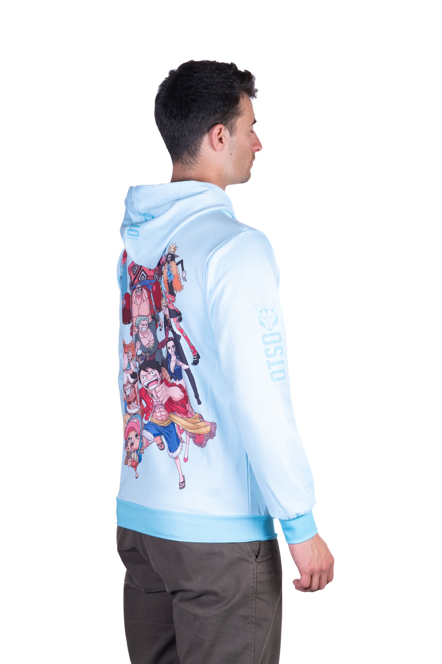 Sudadera - One piece fishman straw hat crew turquoise
