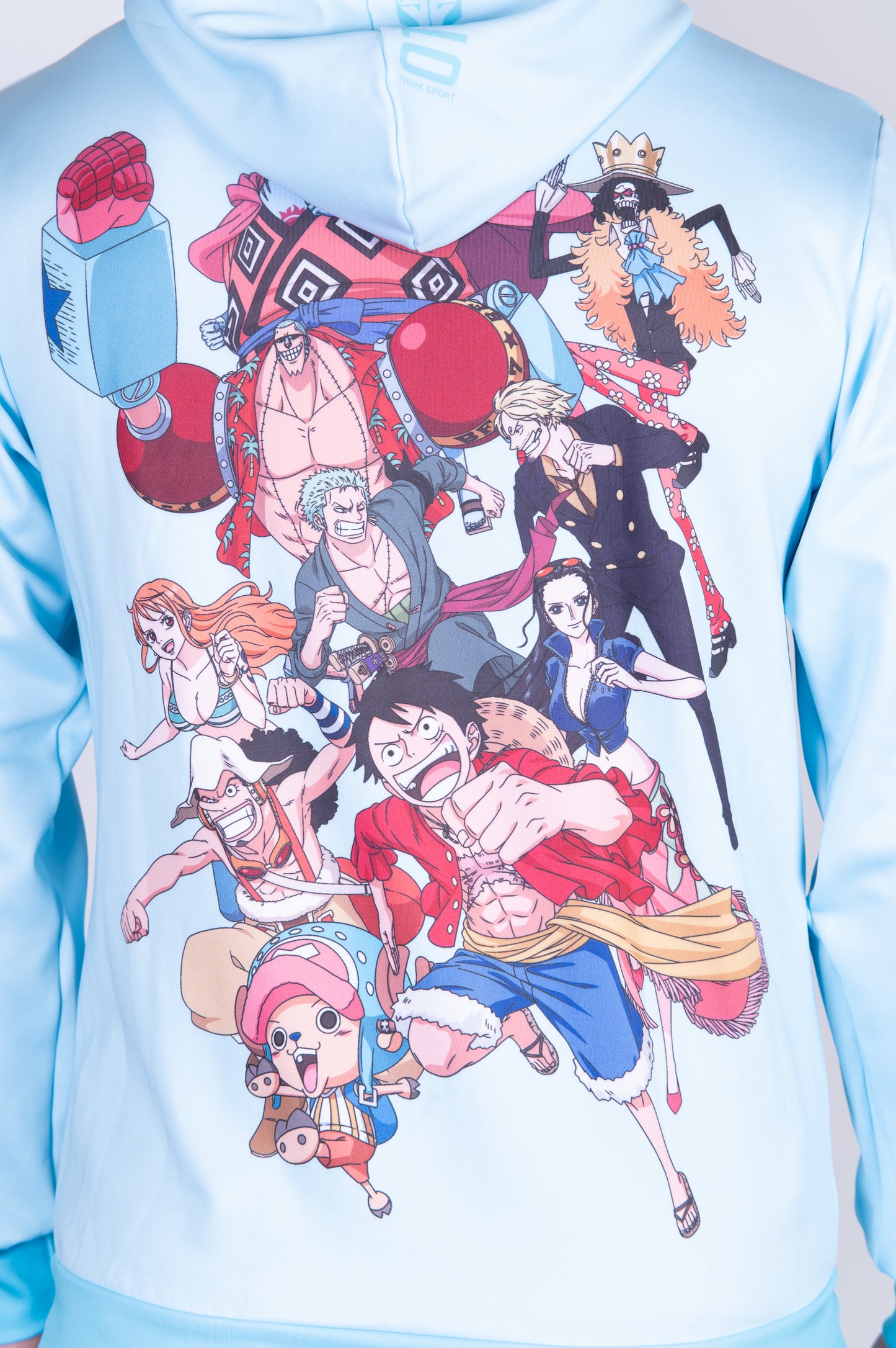 Sudadera - One piece fishman straw hat crew turquoise