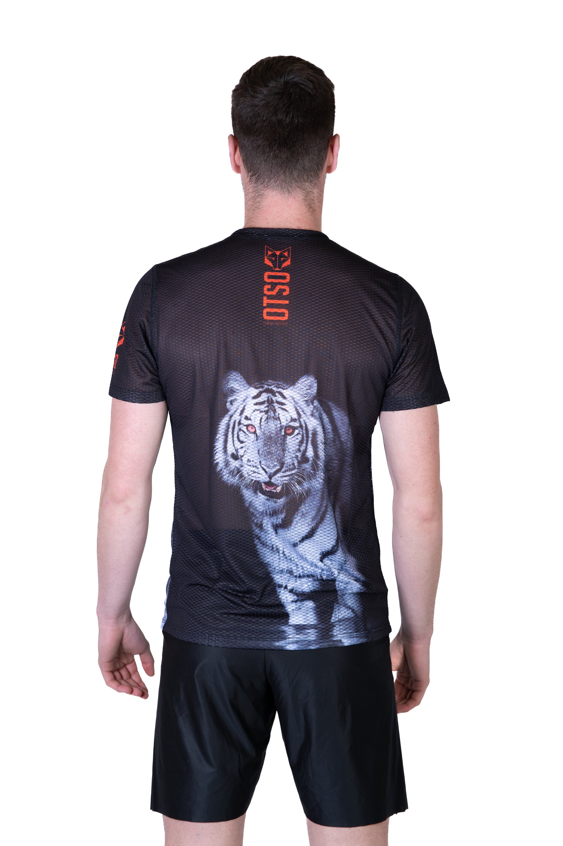 T-shirt sportiva a maniche corte da uomo Bahrain - Nero pieno / L T-shirt sportiva a maniche corte da uomo Bahrain - Nero pieno / L