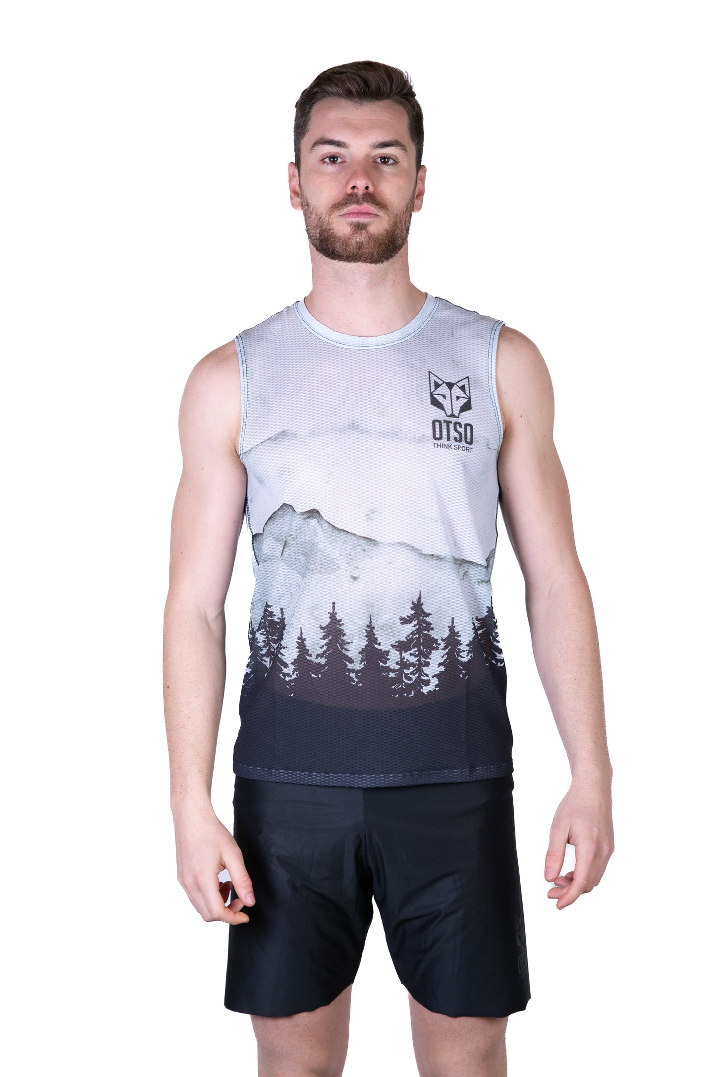 Camiseta sem mangas homem - Floresta Verde