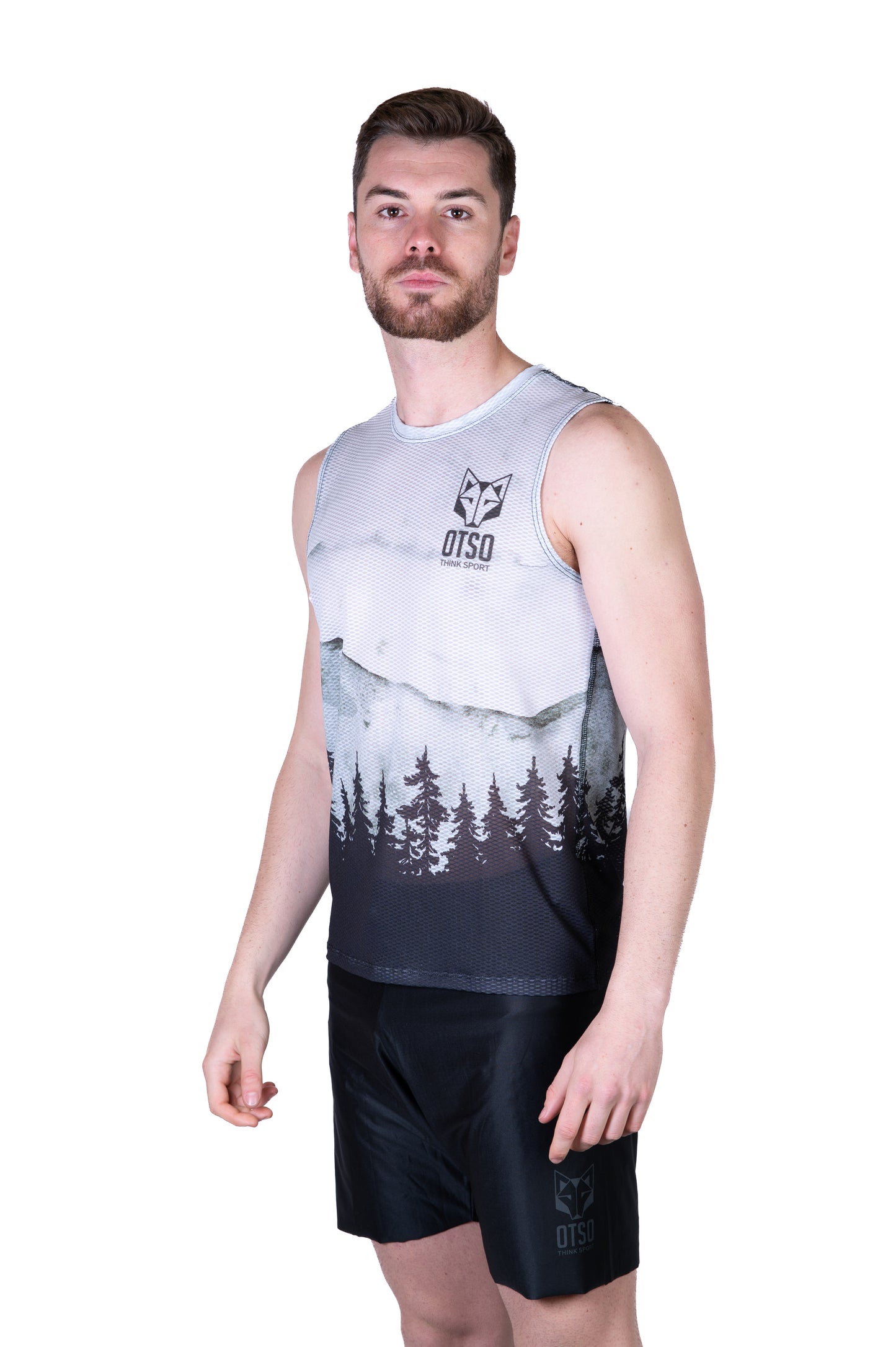 Camiseta sem mangas homem - Floresta Verde